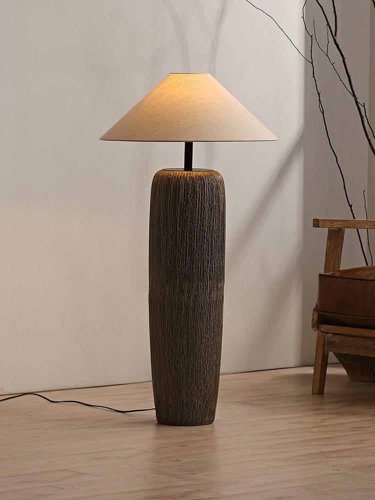 Weathered Wood Grain Floor Lamp - Lumpaz