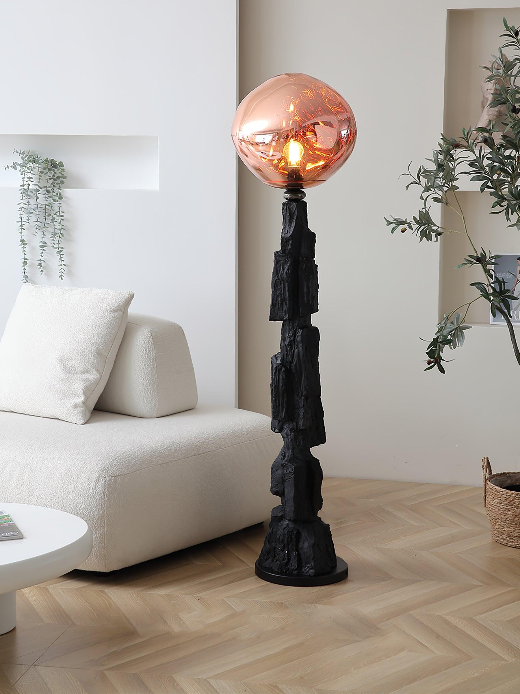 Charcoal Lava Floor Lamp - Lumpaz
