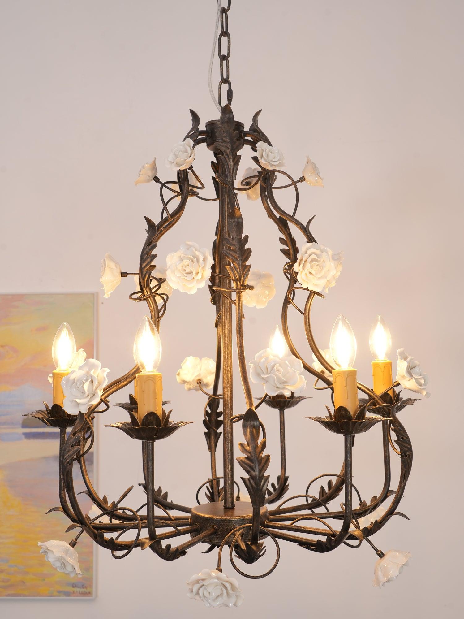 Florentine Rose Garden Chandelier - Lumpaz