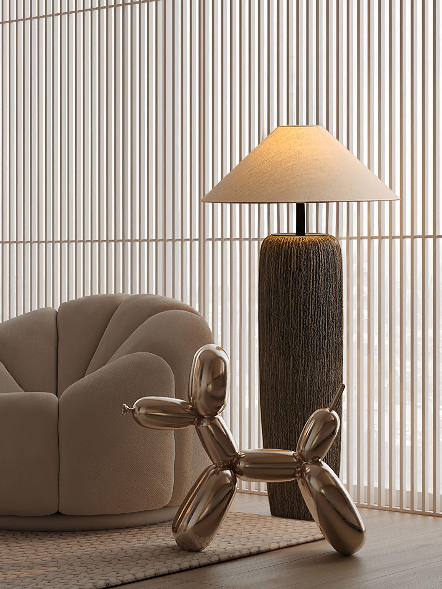 Weathered Wood Grain Floor Lamp - Lumpaz