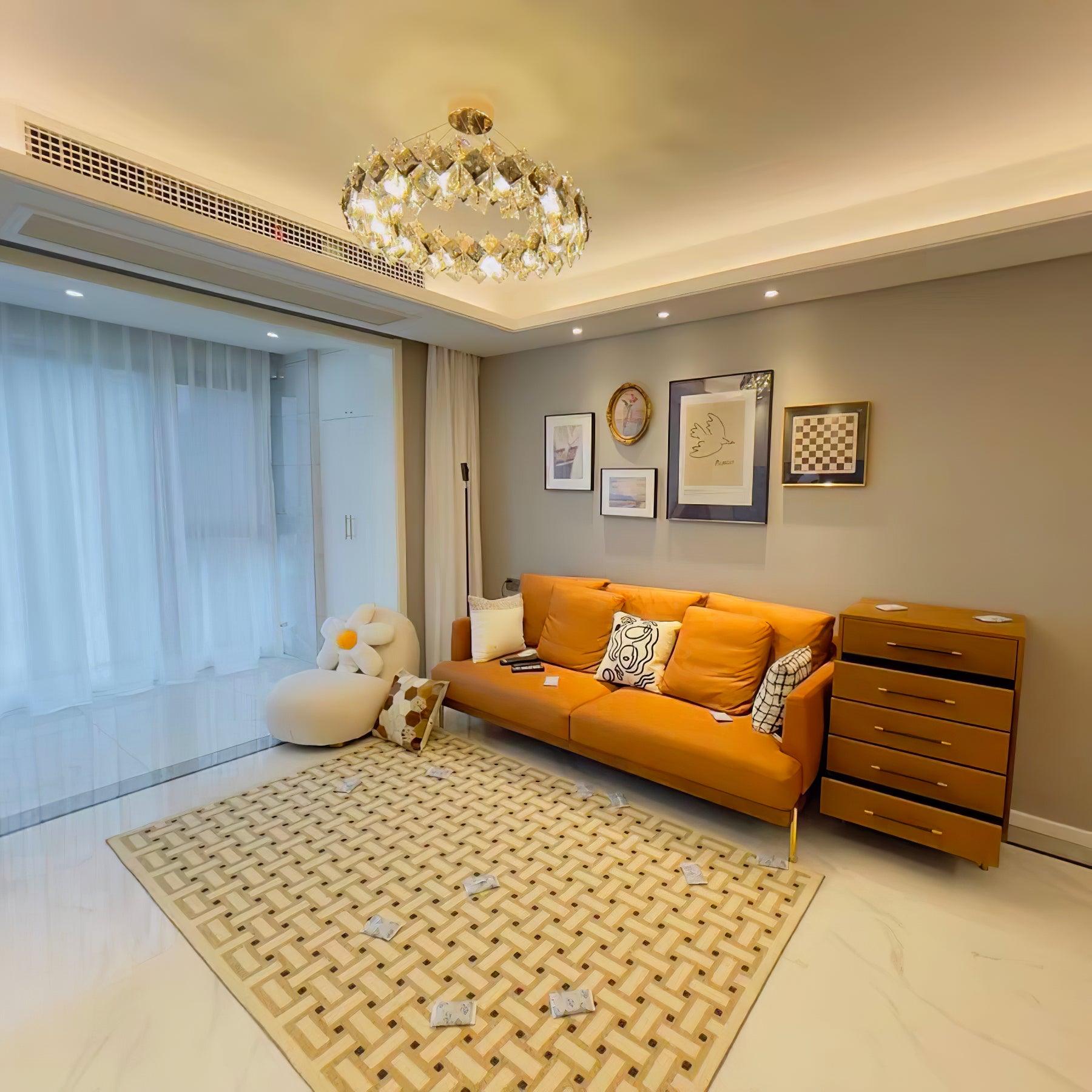 Scale Crystal Round Chandelier - Lumpaz