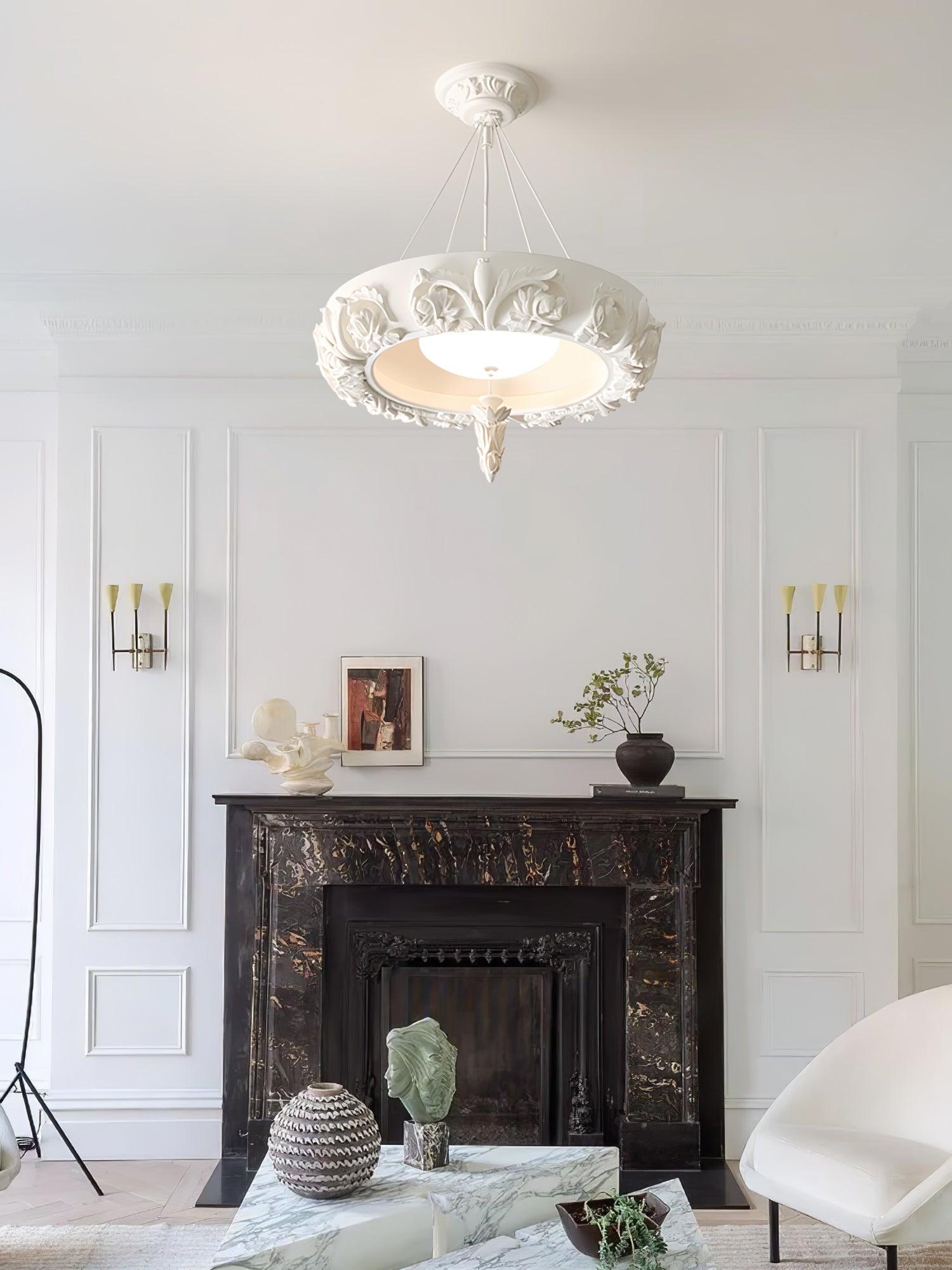 Artistic Carved Plaster Chandelier - Lumpaz