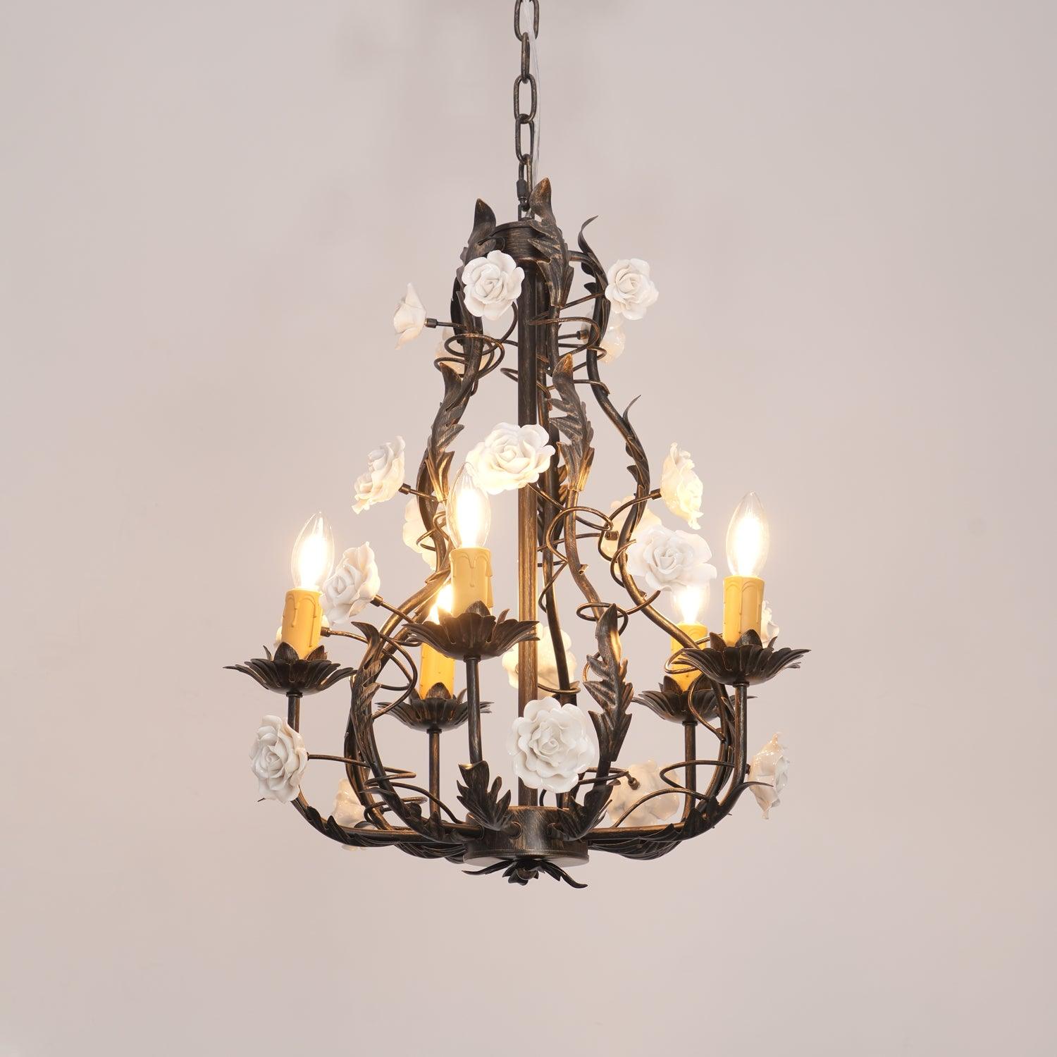 Florentine Rose Garden Chandelier - Lumpaz