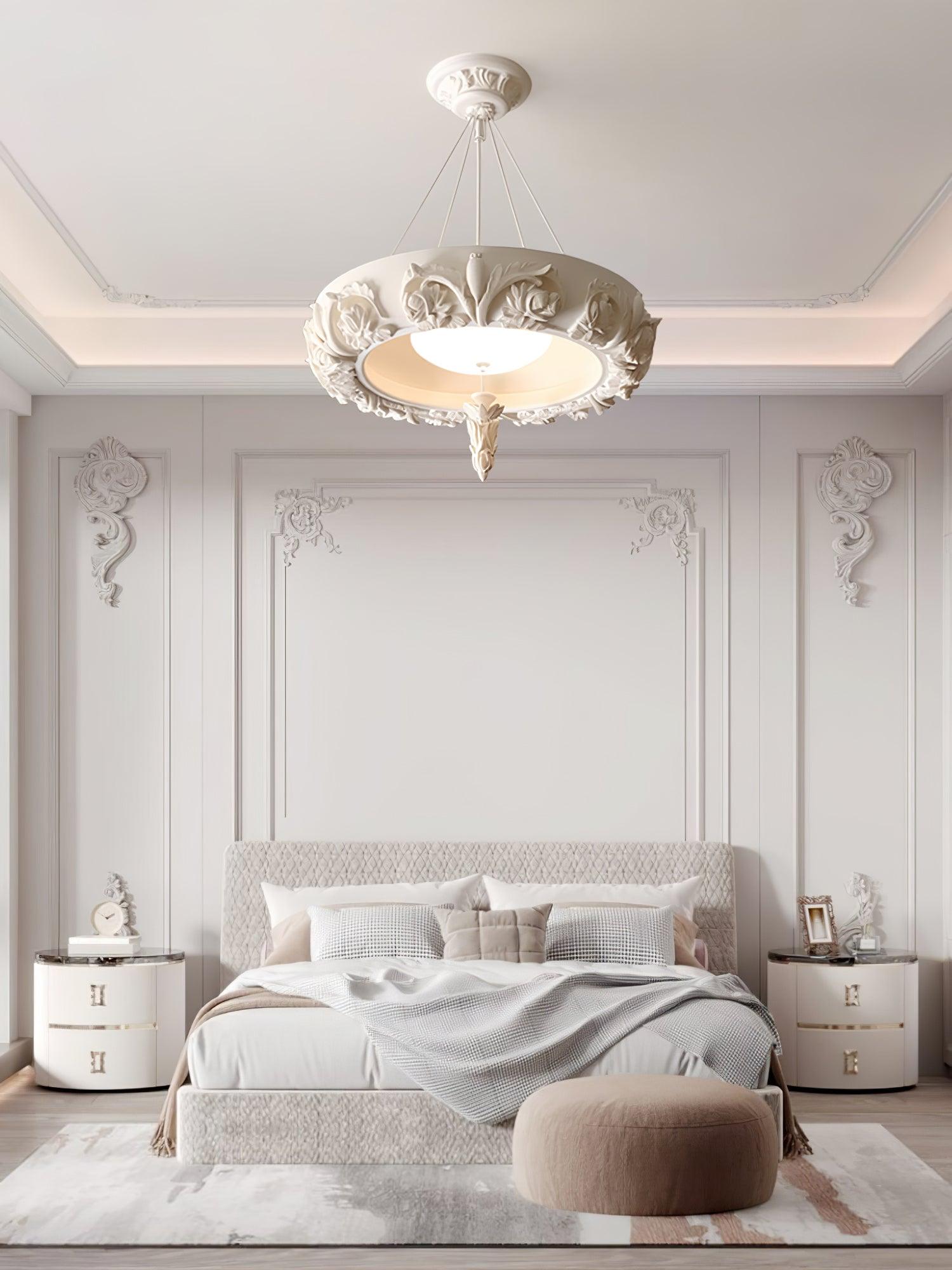 Artistic Carved Plaster Chandelier - Lumpaz