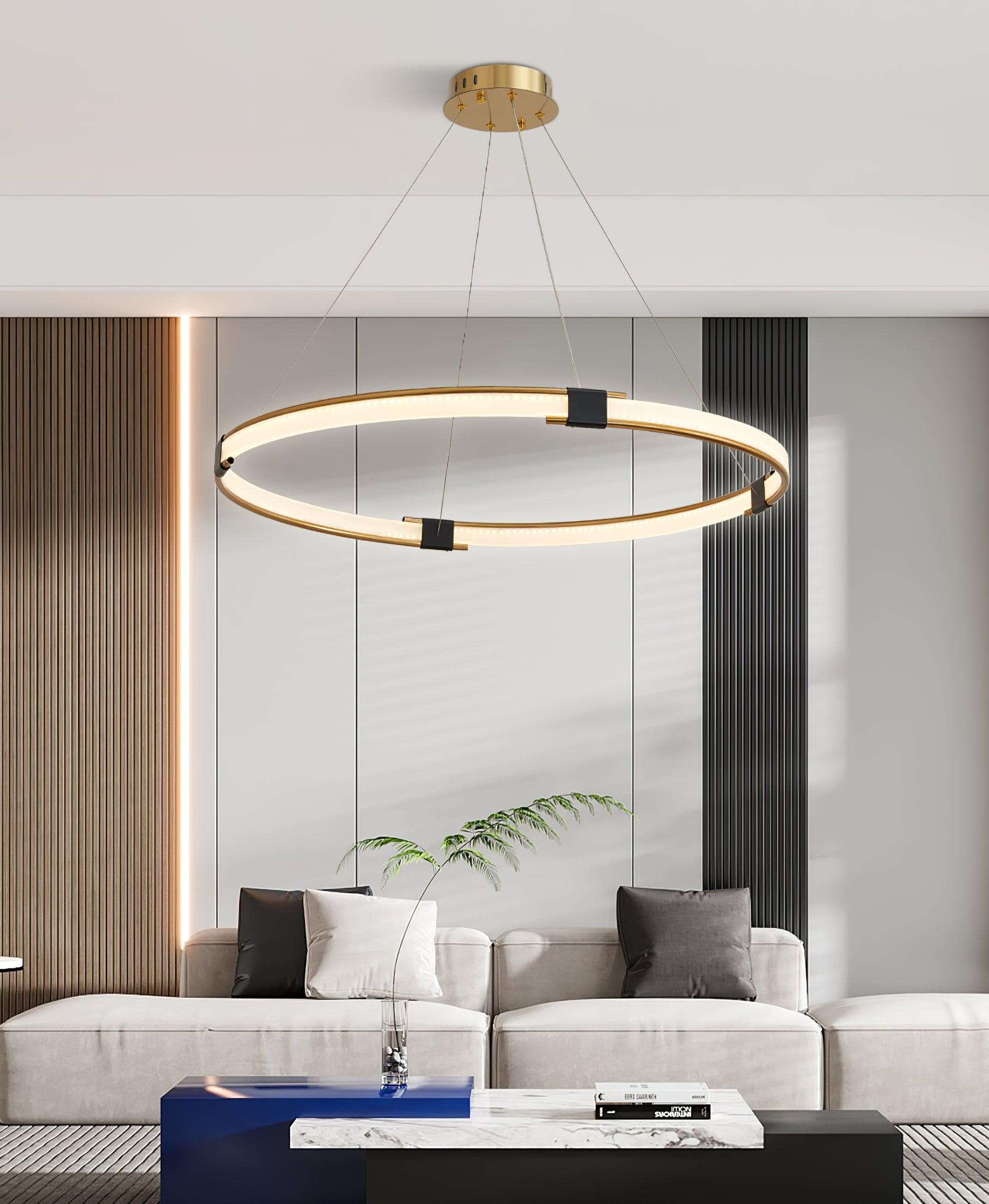 Gold Ring Chandelier - Lumpaz