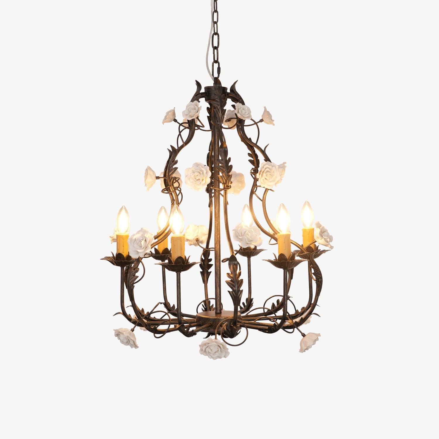 Florentine Rose Garden Chandelier - Lumpaz