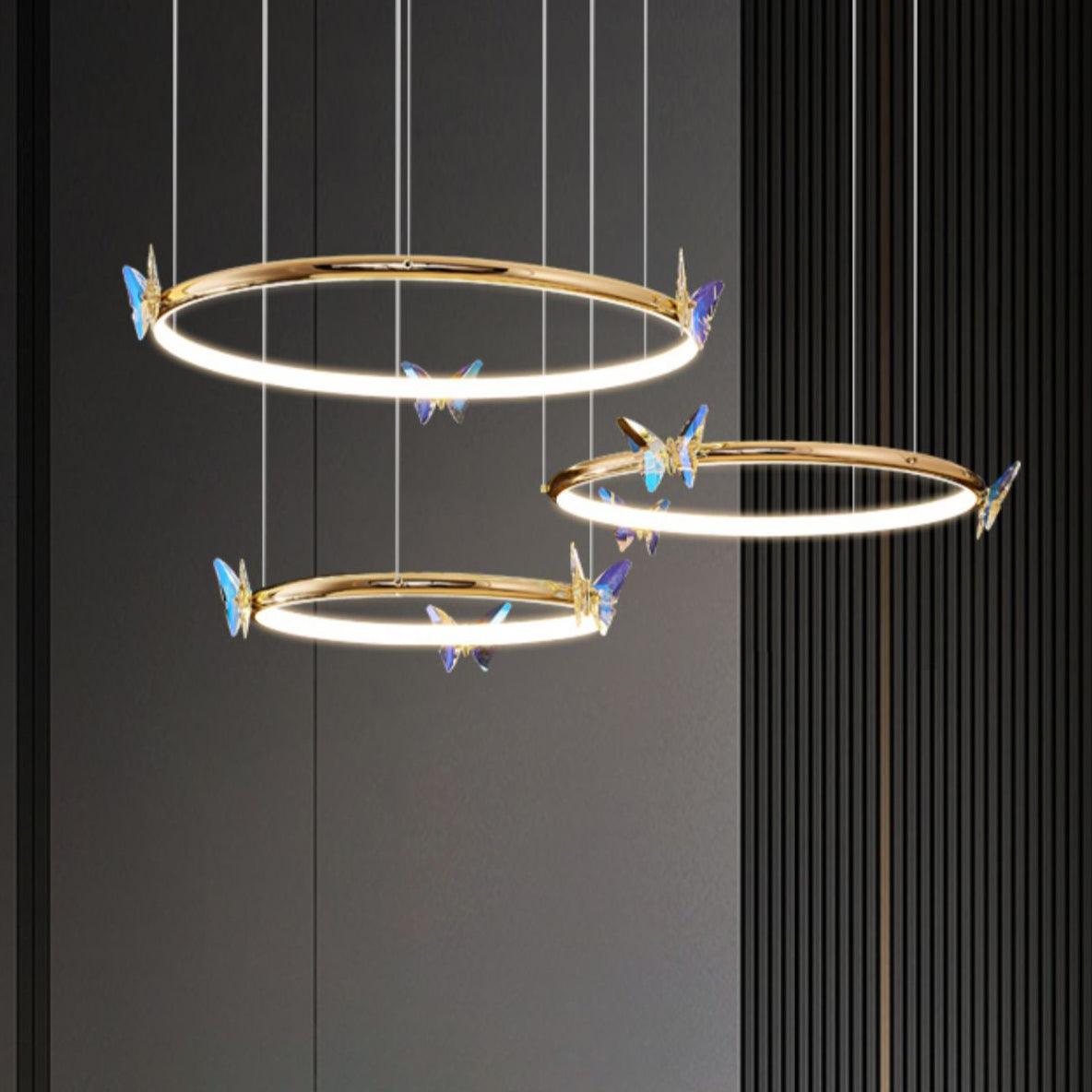 Blue Butterfly Chandelier - Lumpaz