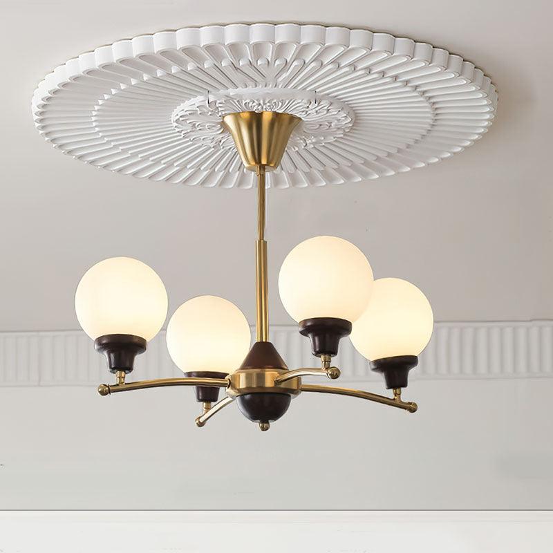 Walnut Glass Ball Chandelier - Lumpaz