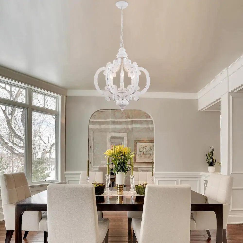 Antique White Style Chandelier - Lumpaz