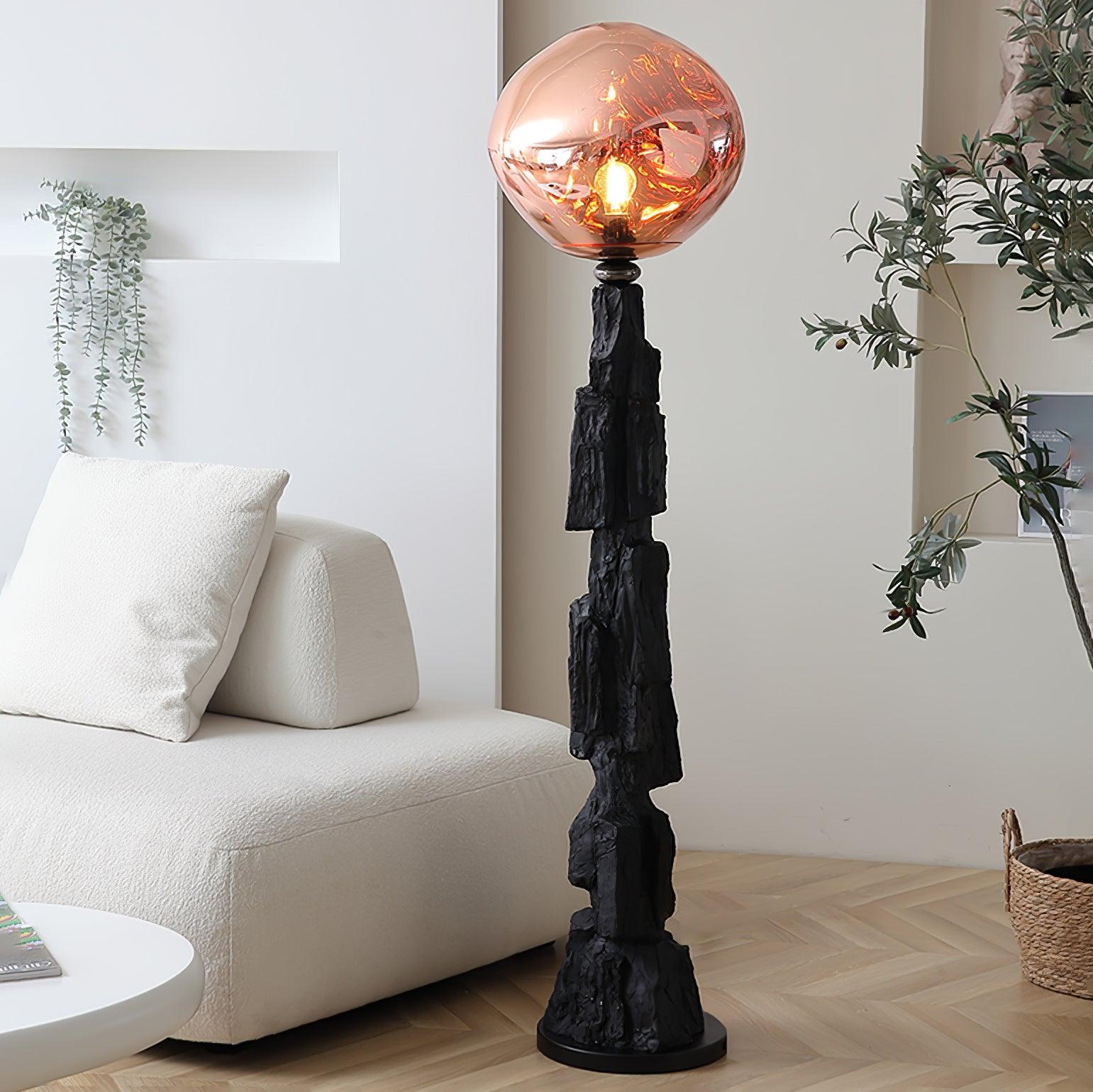 Charcoal Lava Floor Lamp - Lumpaz