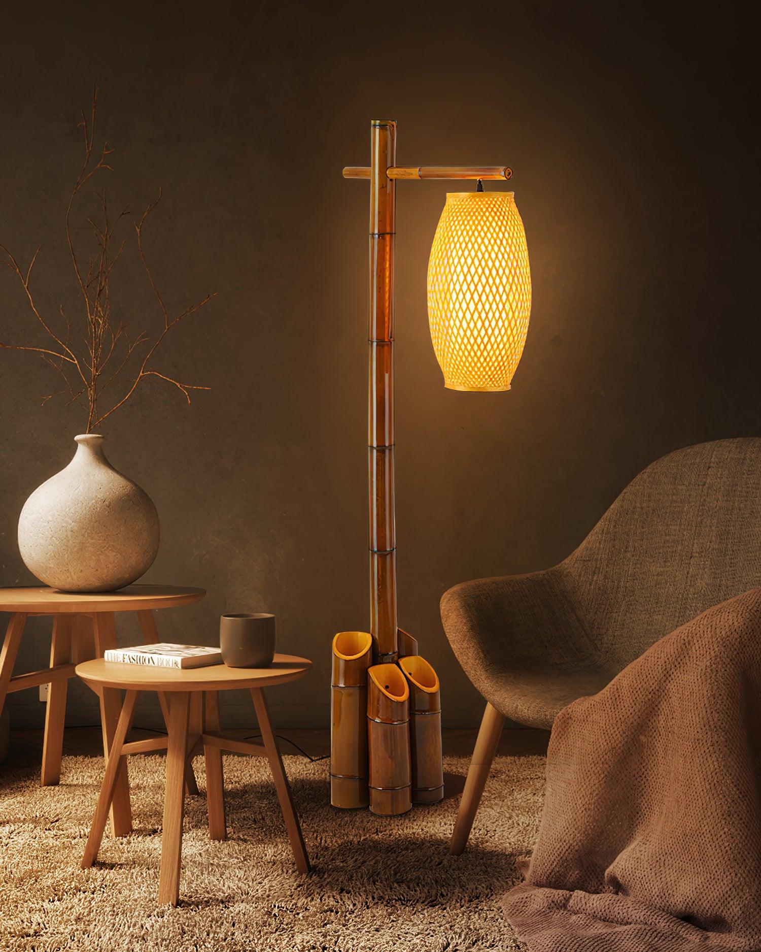 Zen Bamboo Tube Floor Lamp - Lumpaz