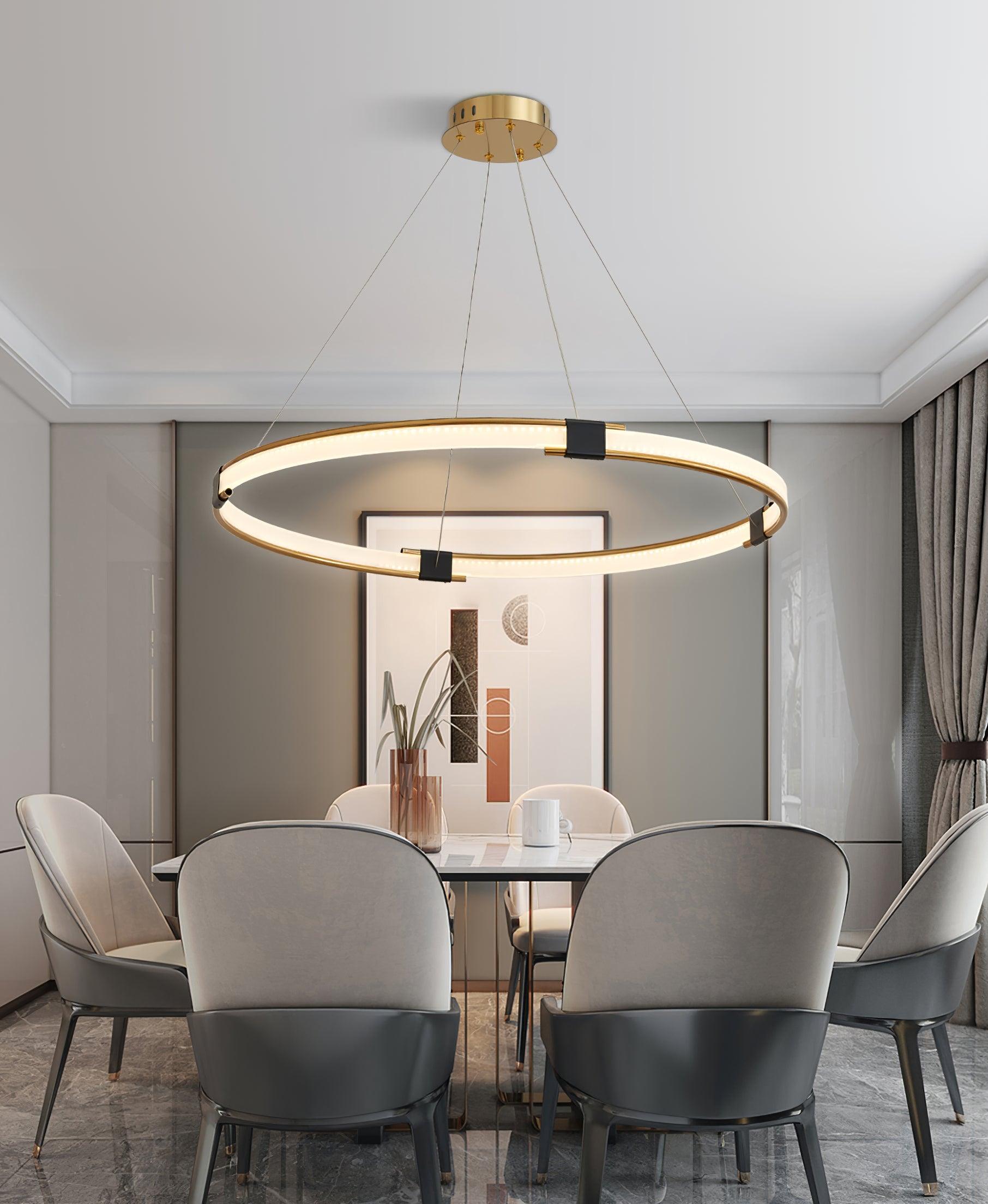 Gold Ring Chandelier - Lumpaz