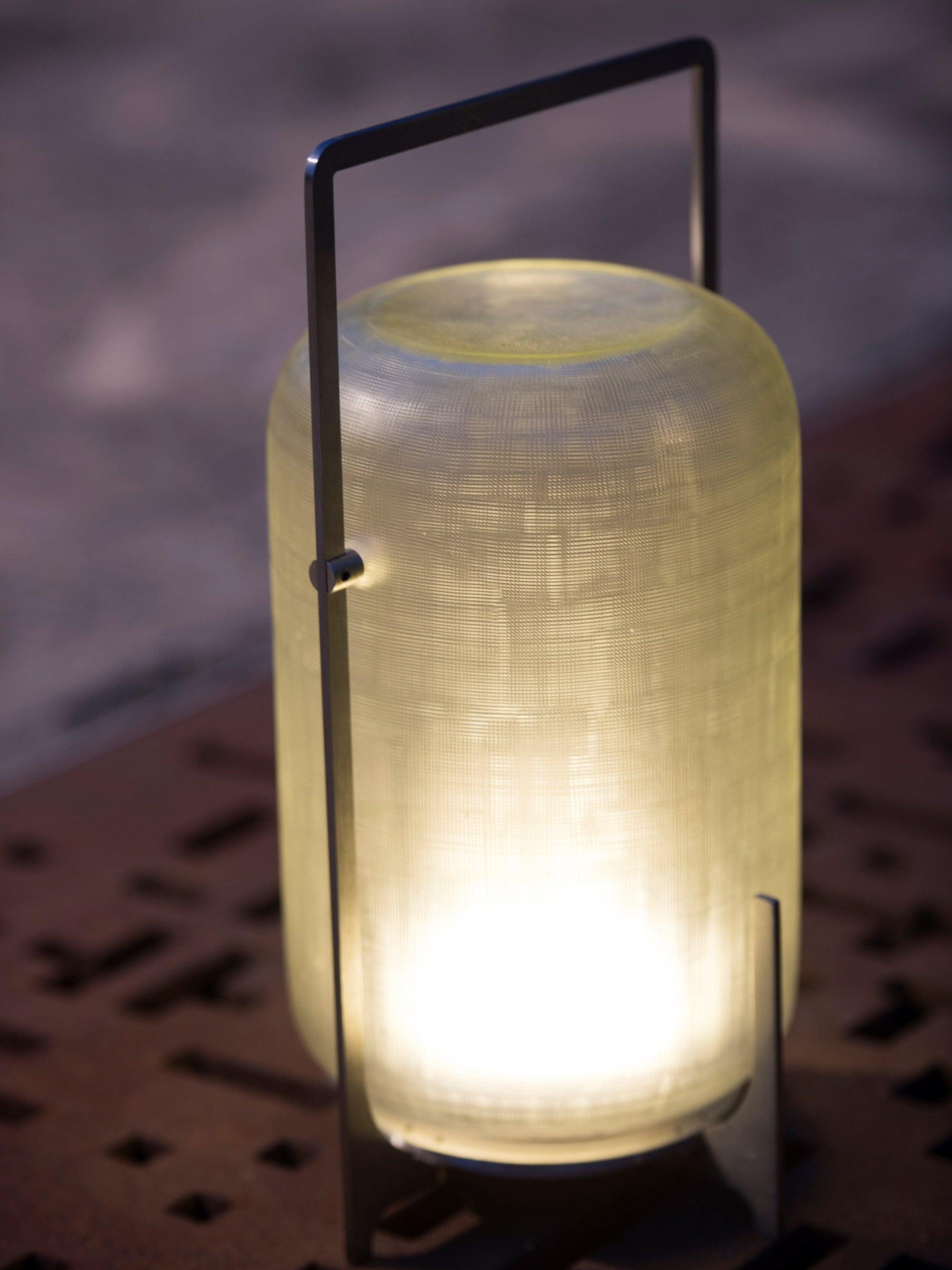 Silver Twilight Lantern Table Light - Lumpaz
