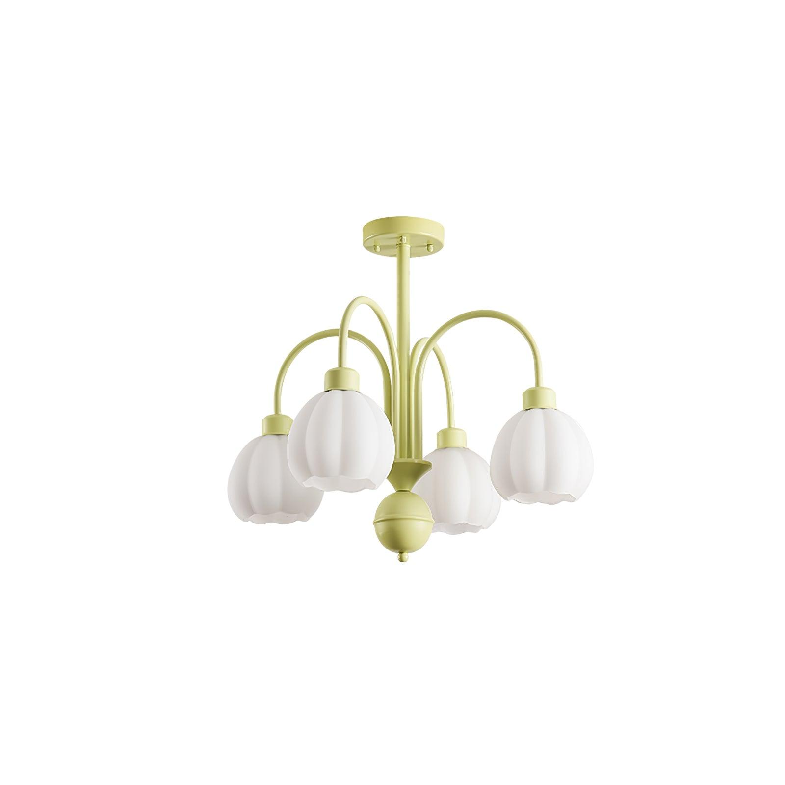 Cream Pumpkin Ball Chandelier - Lumpaz