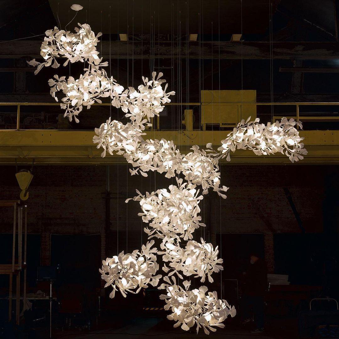 Gingko Combination Chandelier - Lumpaz
