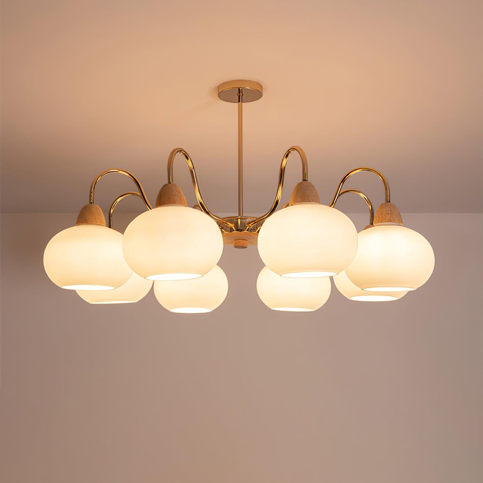 Glass Persimmon Chandelier - Lumpaz