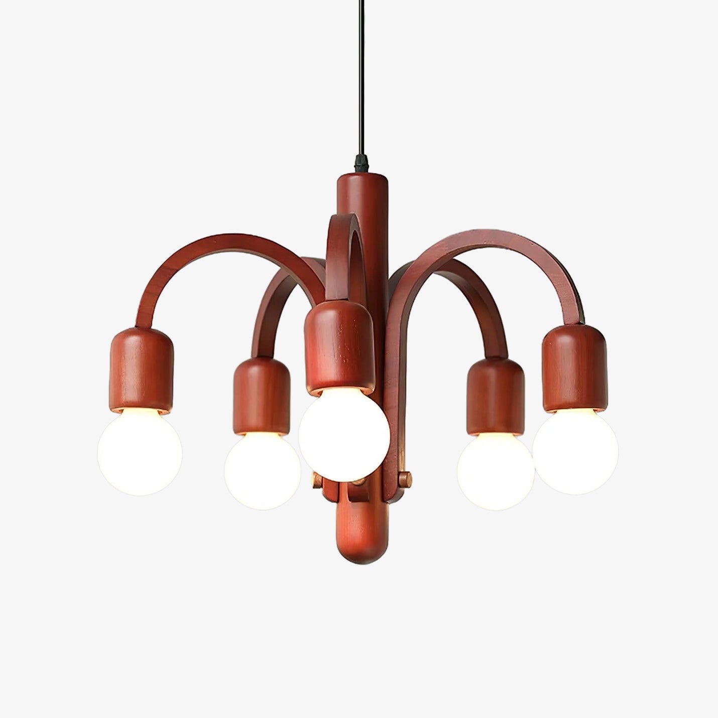 Candela Teak Chandelier - Lumpaz