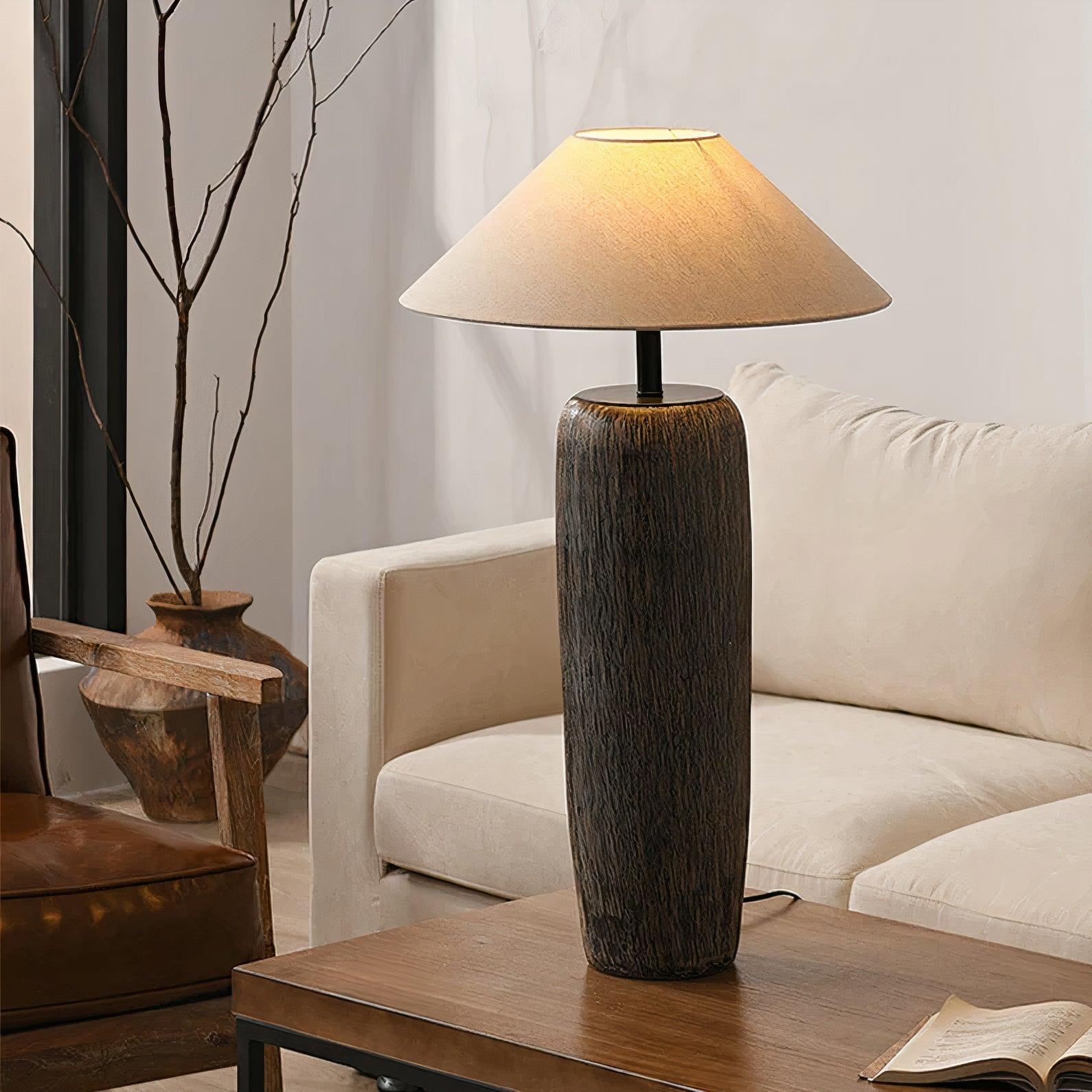 Weathered Wood Grain Floor Lamp - Lumpaz