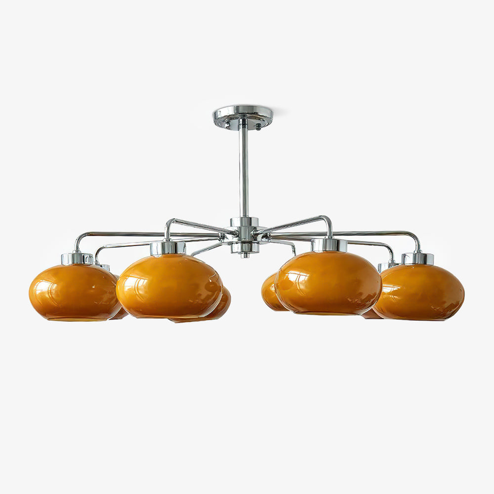 Oval Persimmon Chandelier - Lumpaz
