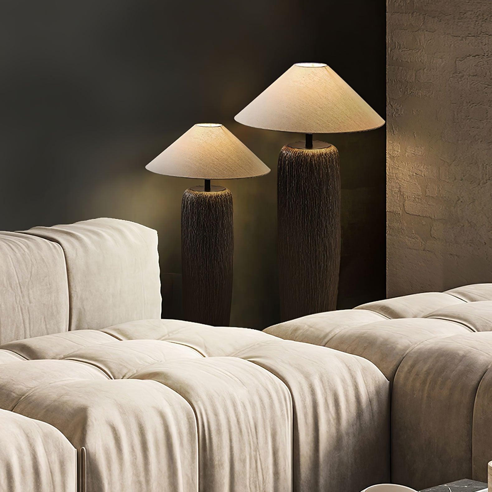 Weathered Wood Grain Floor Lamp - Lumpaz