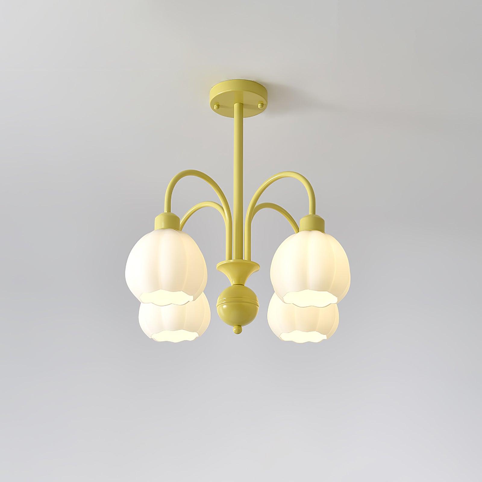 Cream Pumpkin Ball Chandelier - Lumpaz
