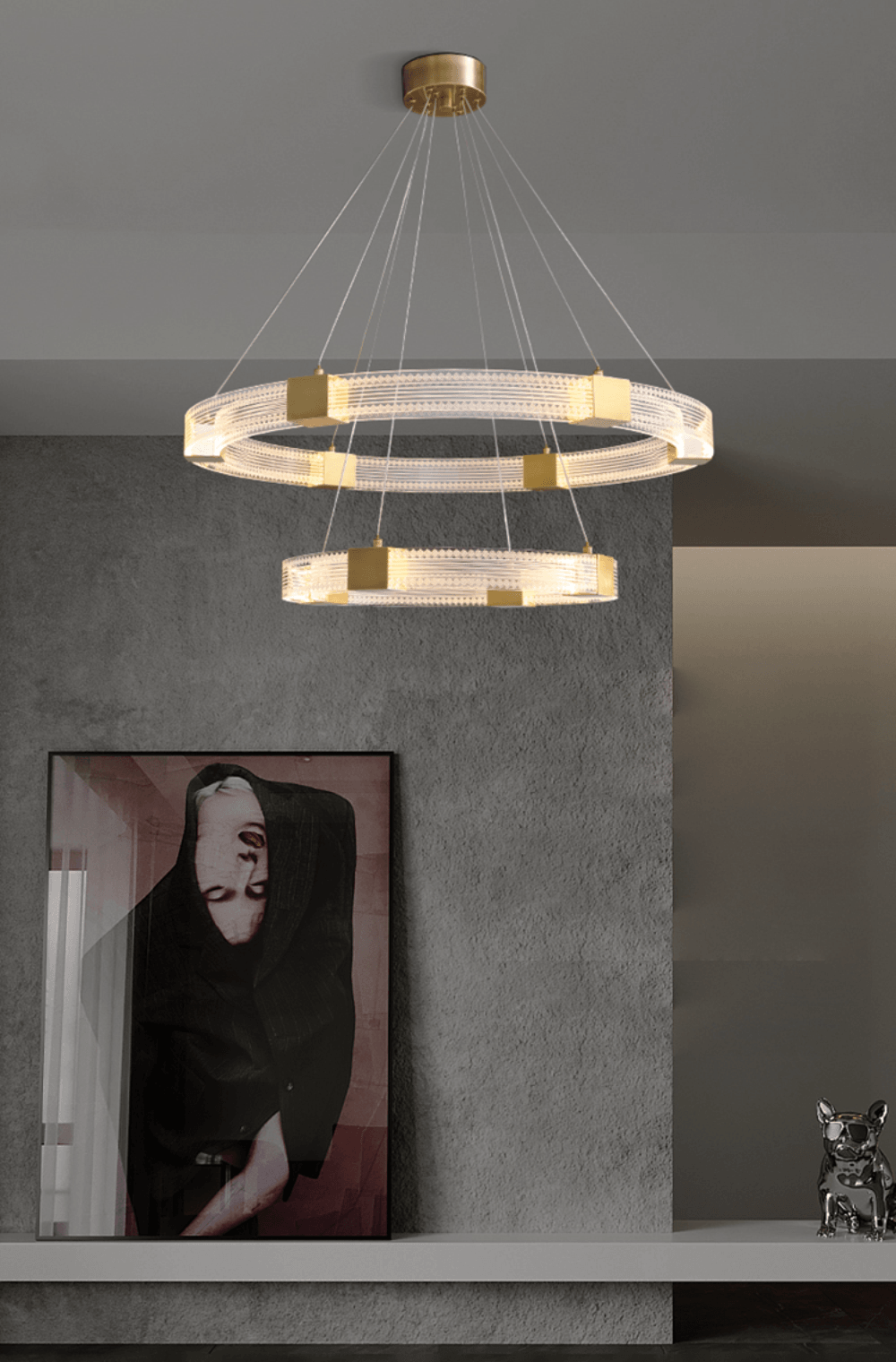 Parallel Ring LED Chandelier - Lumpaz