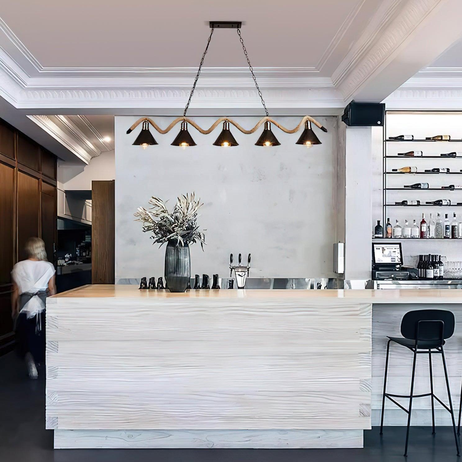 Hemp Rope Industrial Wave Chandelier - Lumpaz