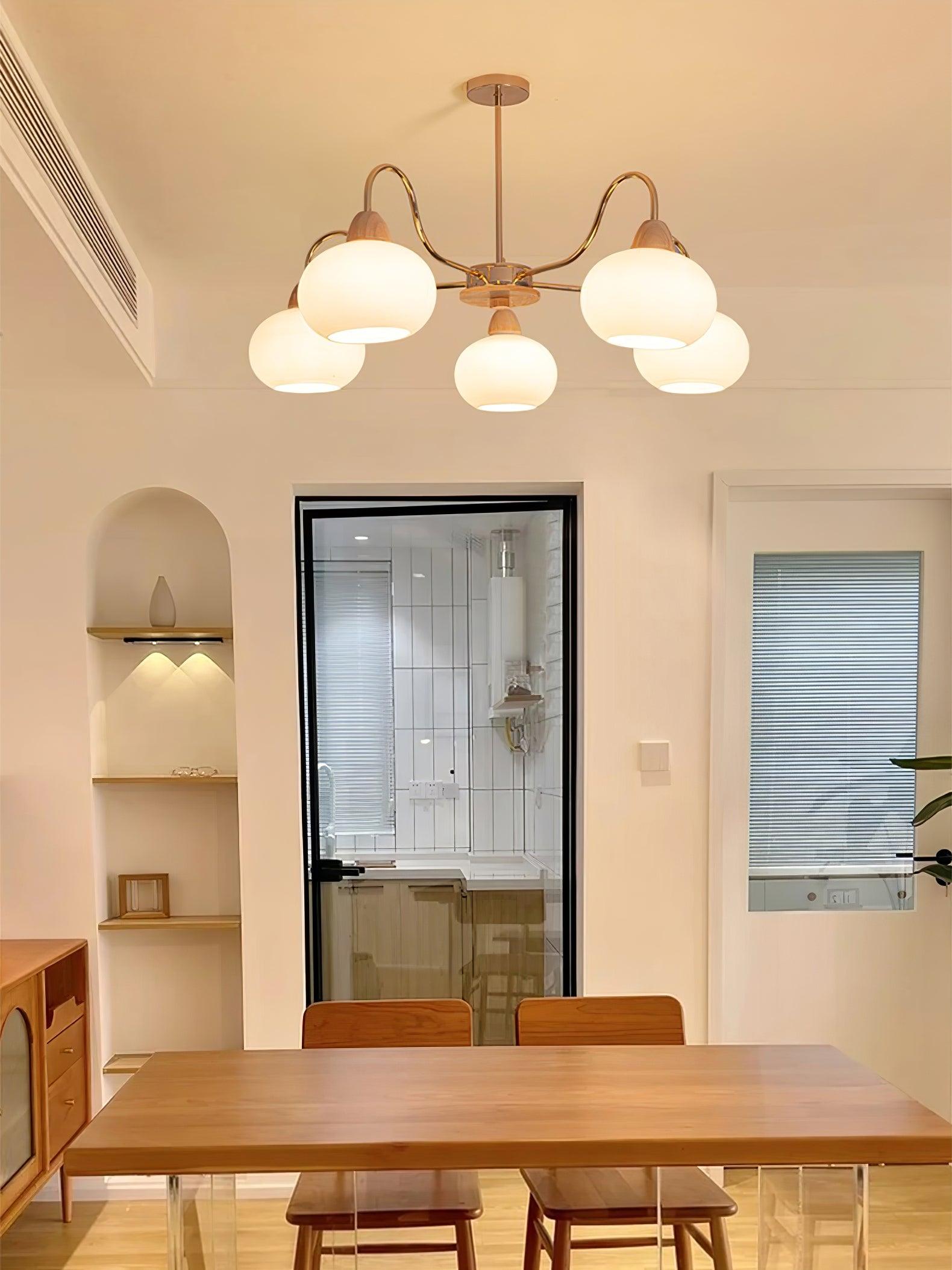 Glass Persimmon Chandelier - Lumpaz