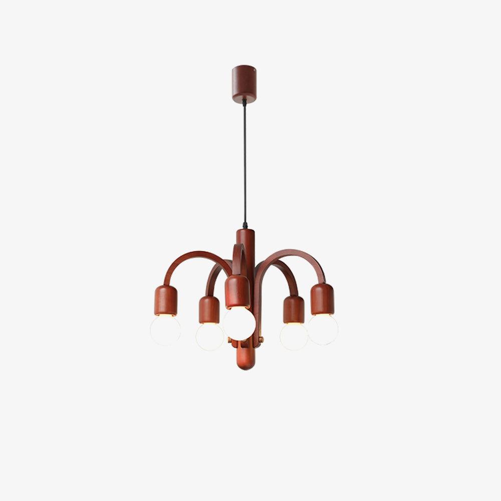 Candela Teak Chandelier - Lumpaz