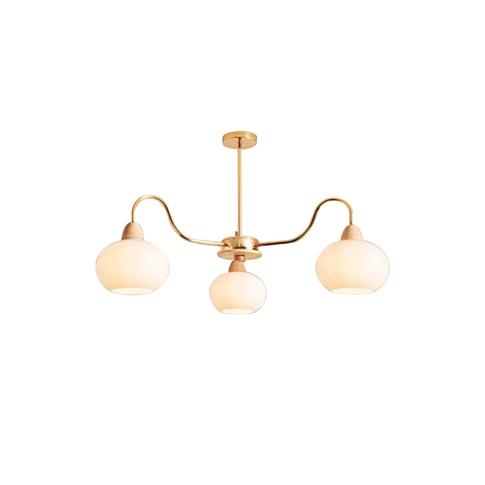 Glass Persimmon Chandelier - Lumpaz