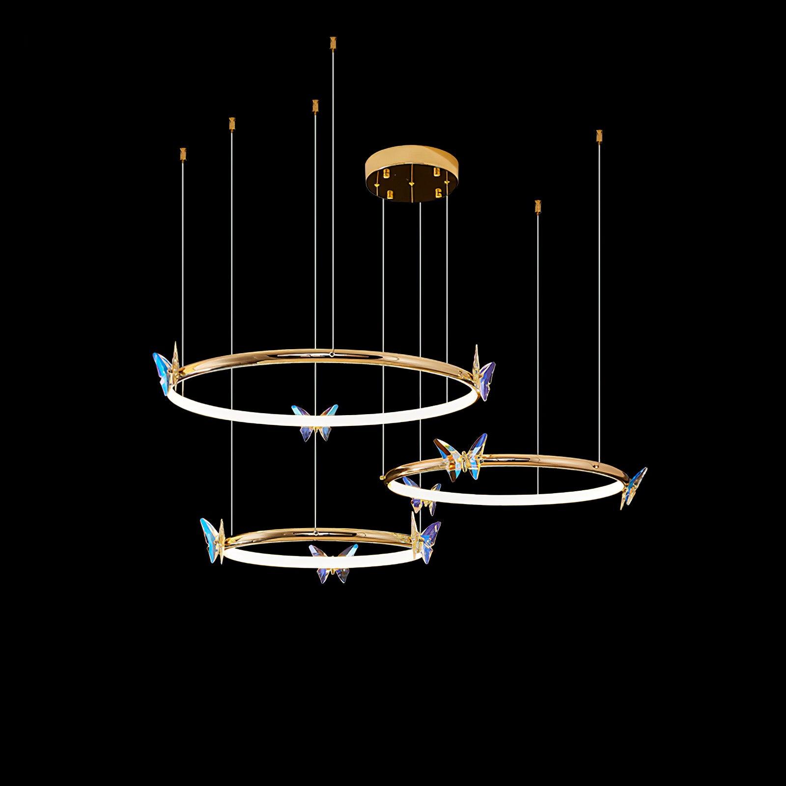 Blue Butterfly Chandelier - Lumpaz
