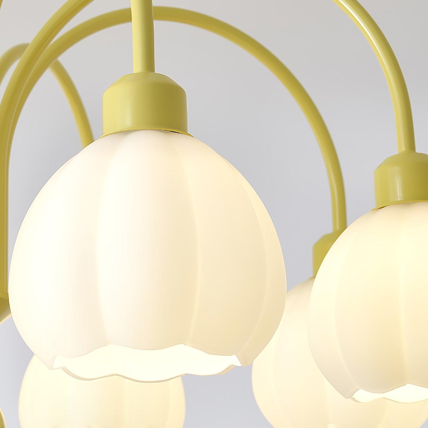 Cream Pumpkin Ball Chandelier - Lumpaz