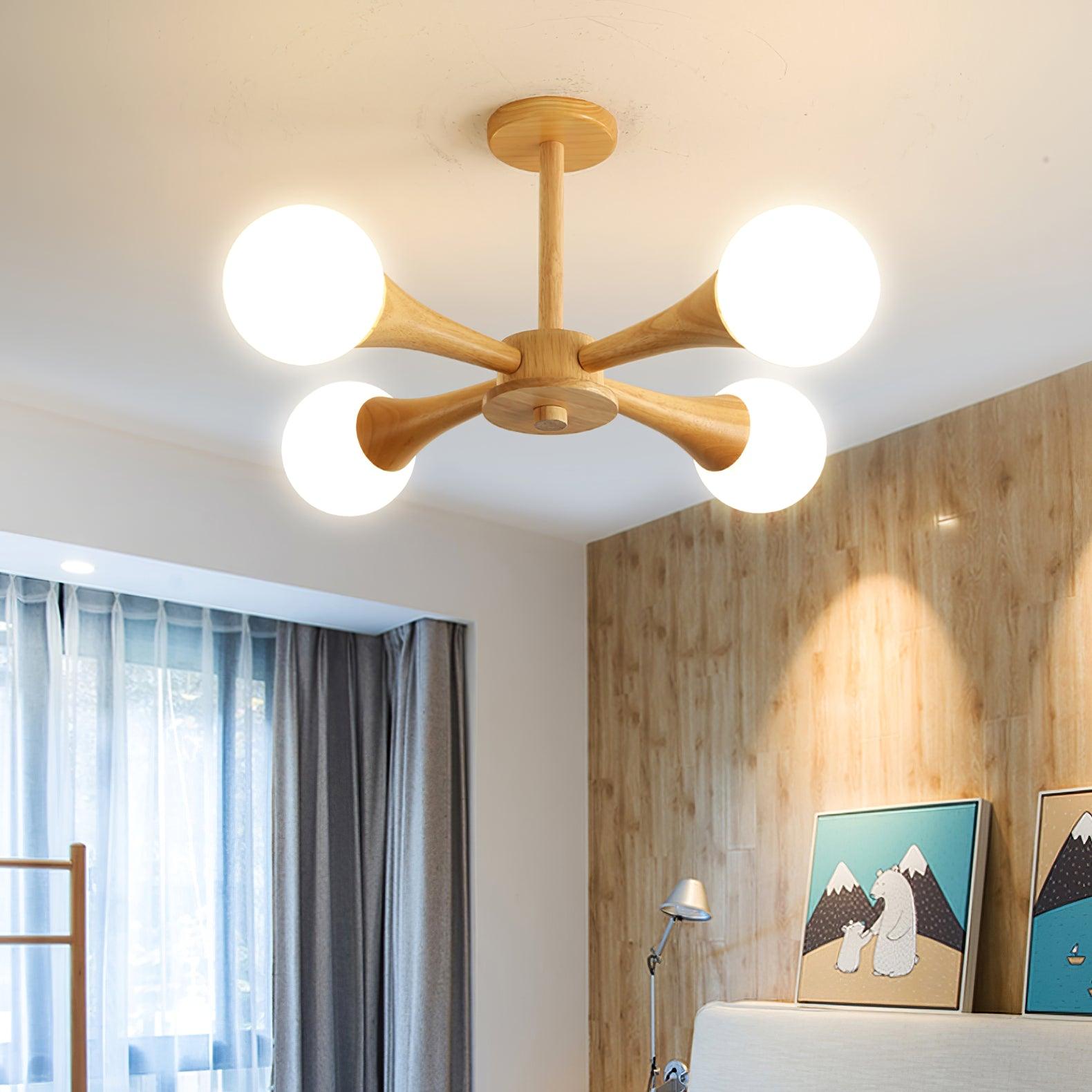 Wooden Nera Chandelier - Lumpaz