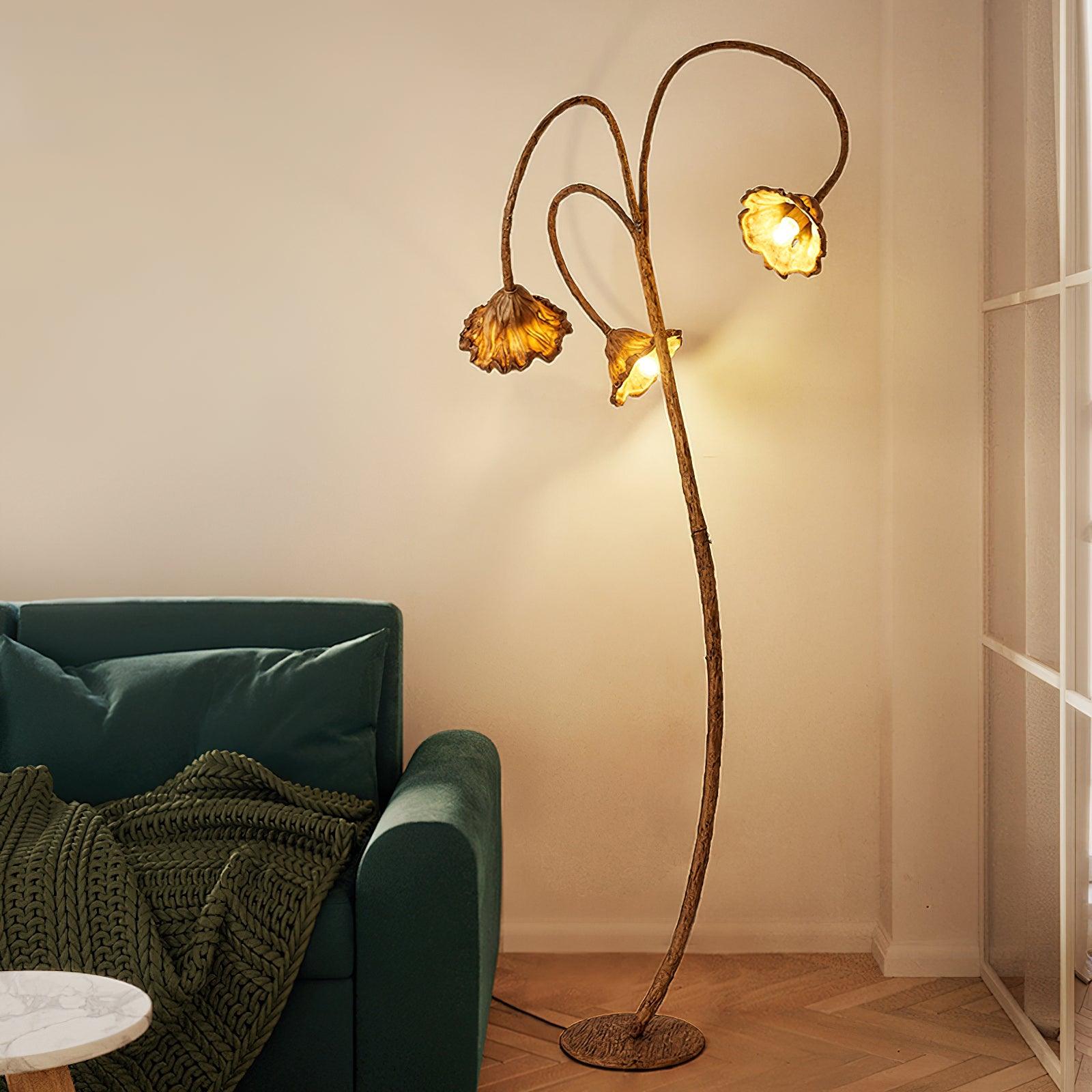 Artistic Lotus Leaf Floor Lamp - Lumpaz
