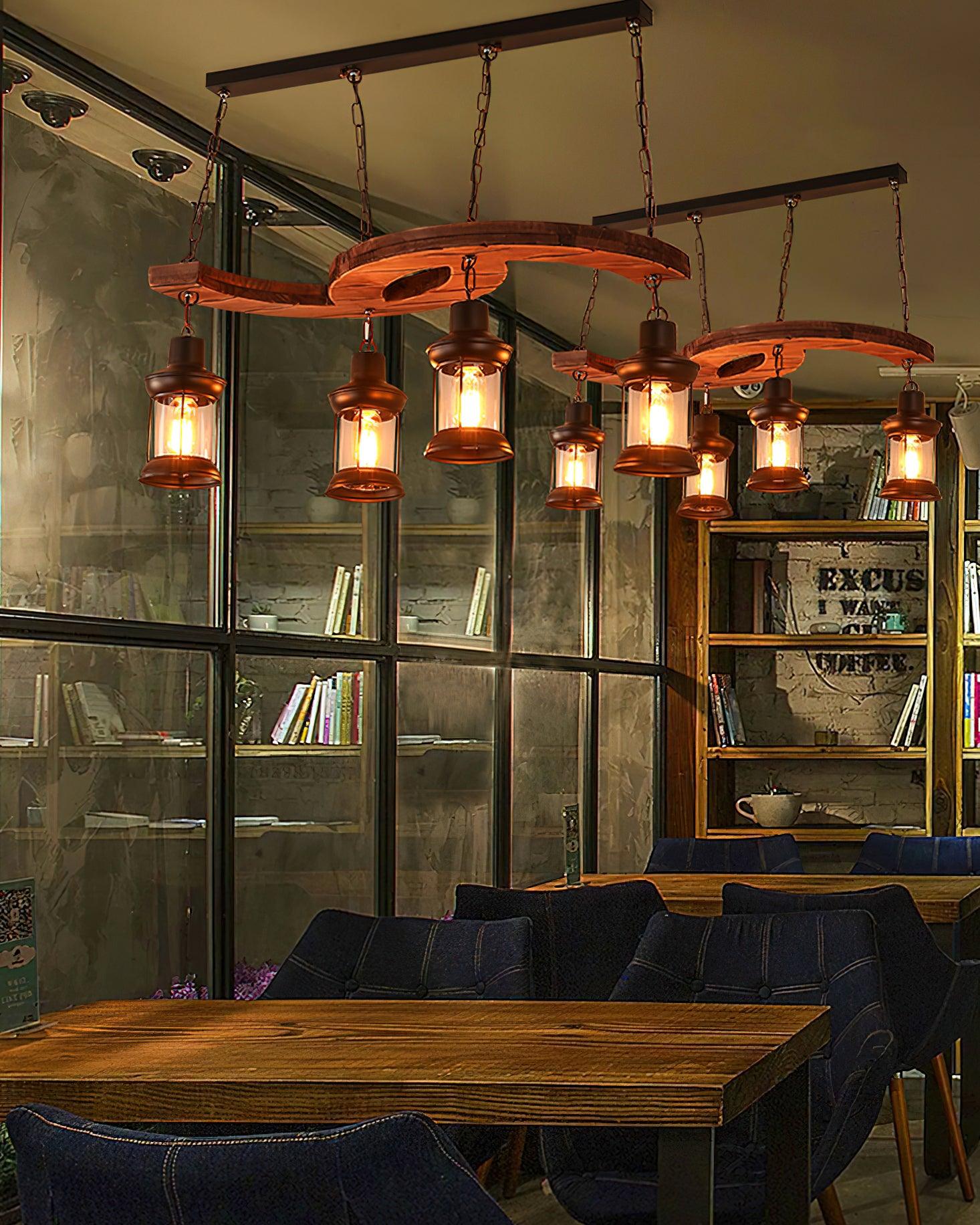 Retro Boat Wood Chandelier - Lumpaz