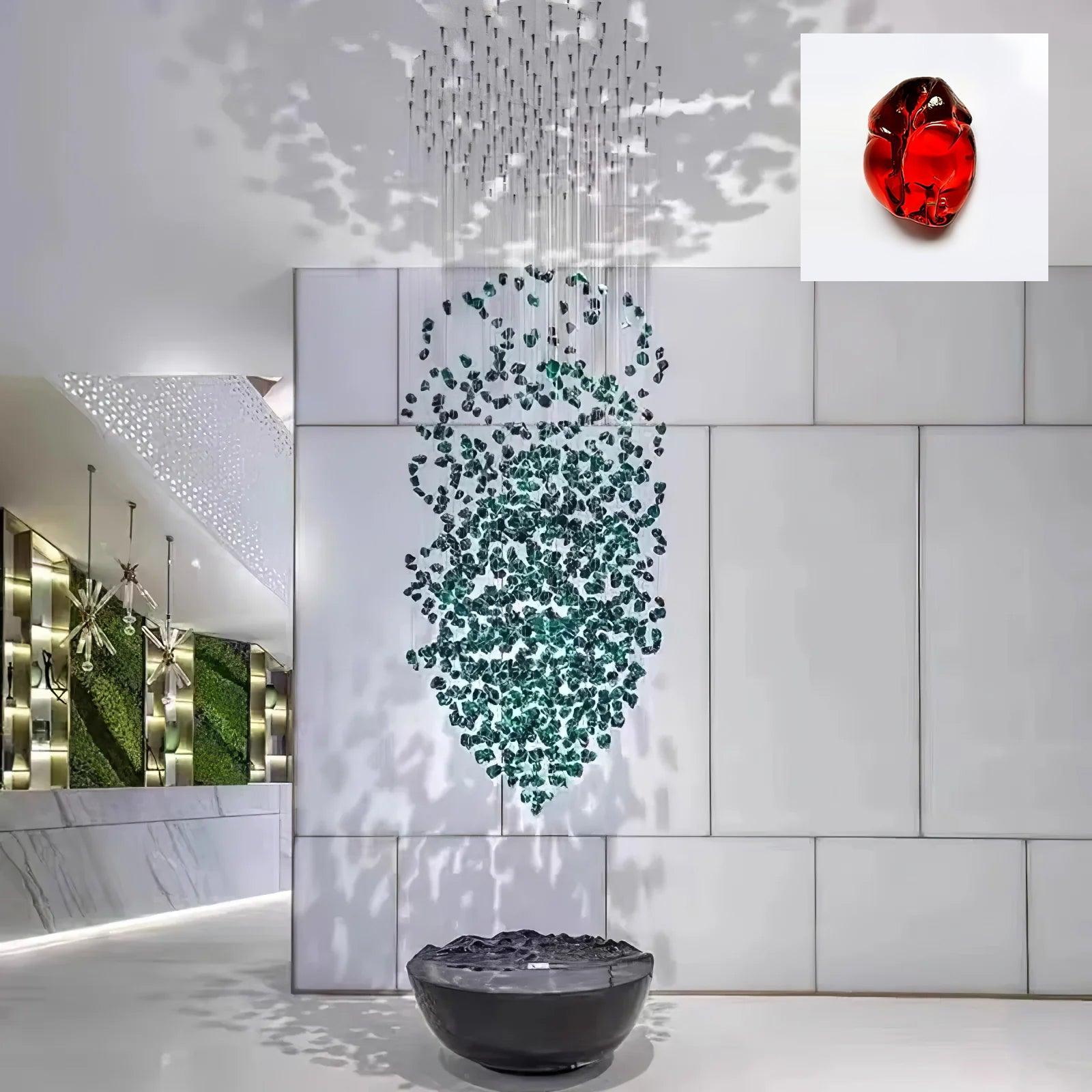 Multicolor Crystal Stone Chandelier - Lumpaz