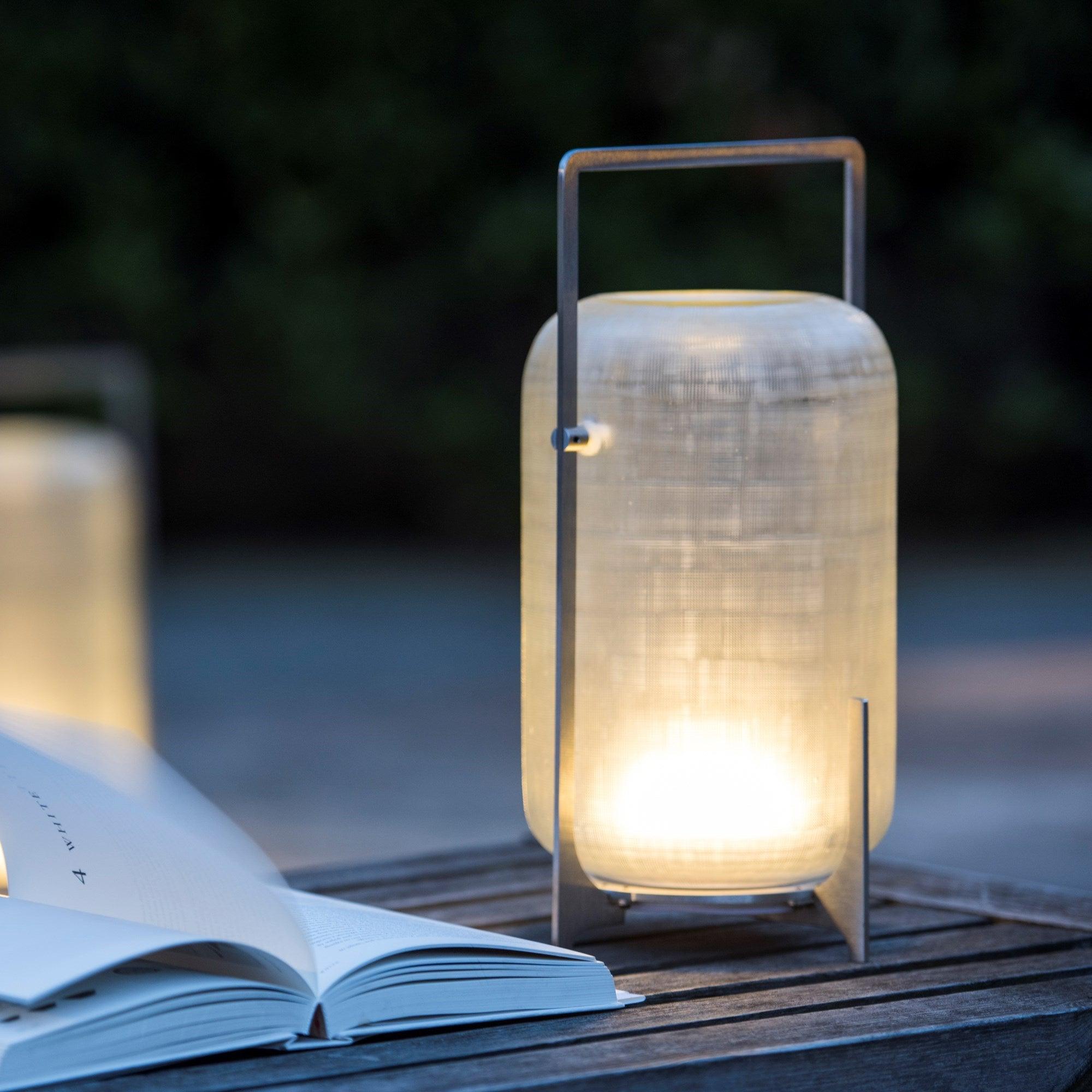 Silver Twilight Lantern Table Light - Lumpaz