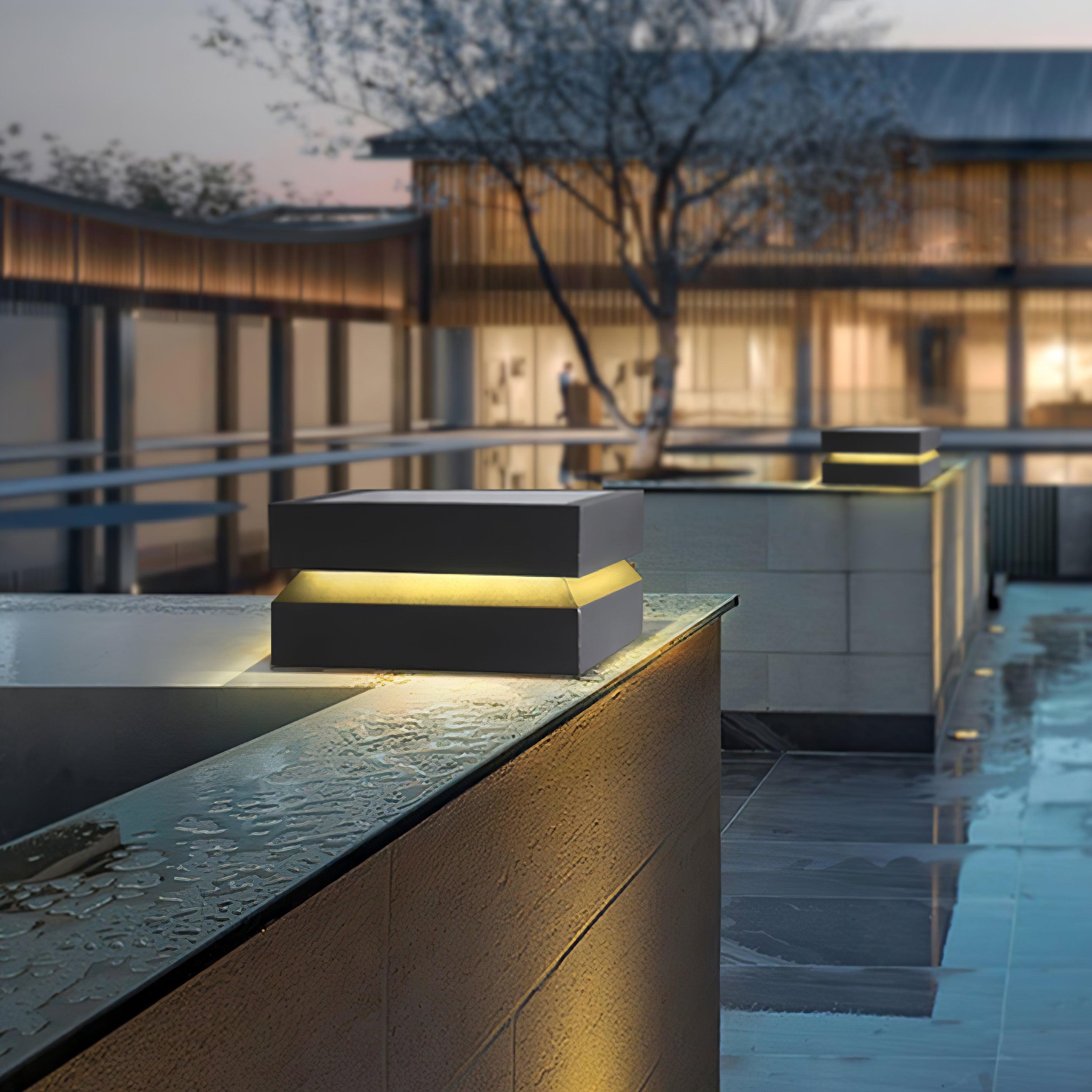 Solar Power Square Post Light - Lumpaz