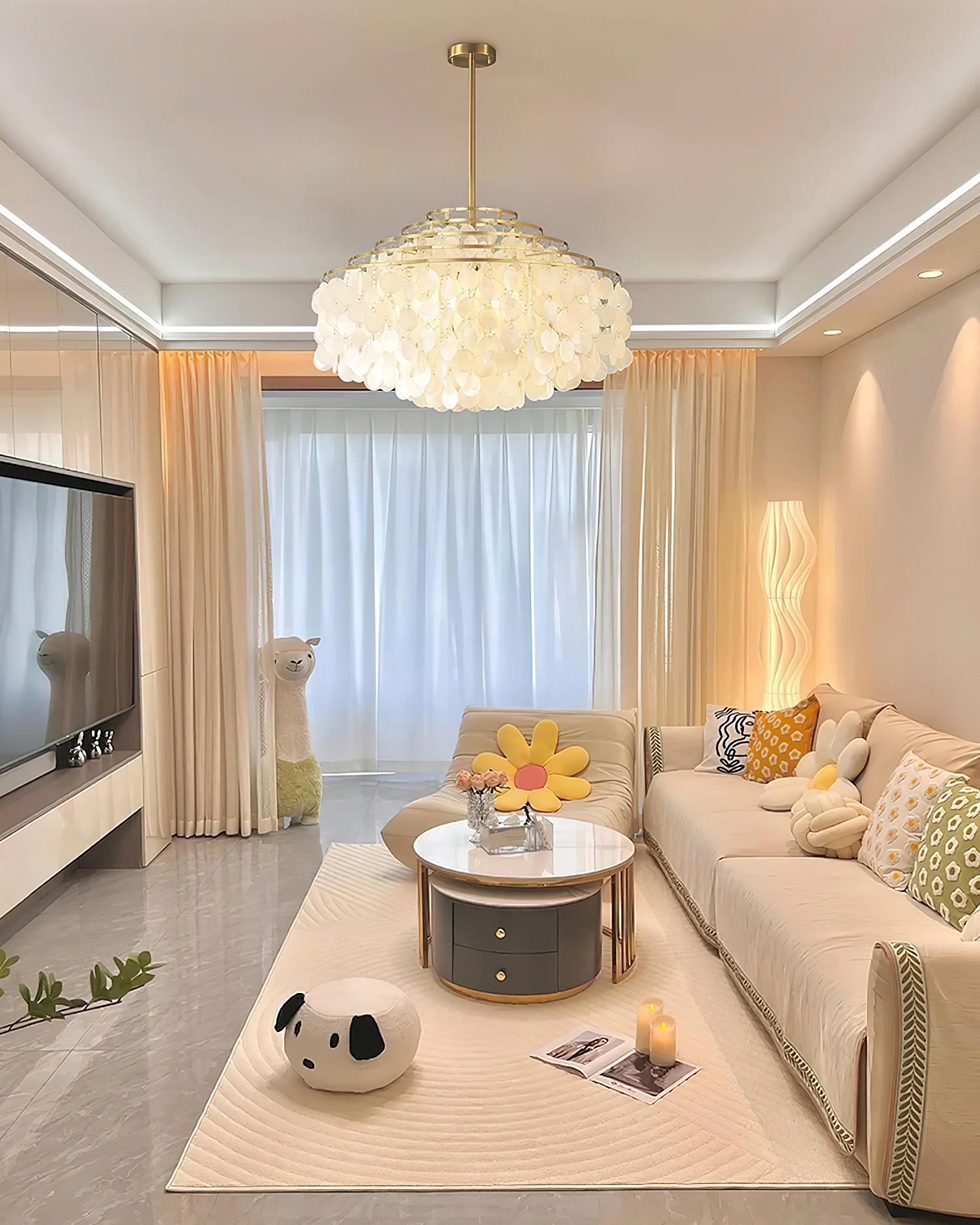 Round Shell Chandelier B - Lumpaz