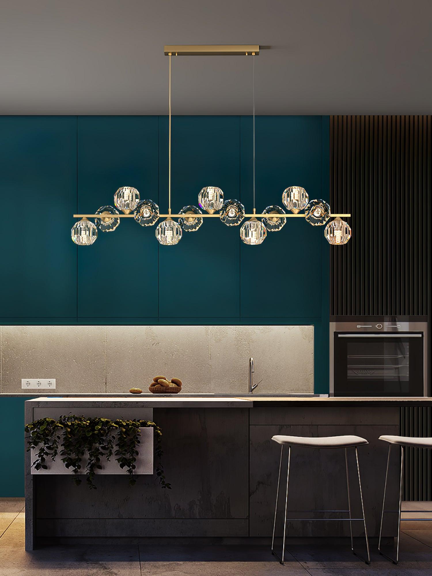 Crystal Glass Ball Chandelier - Lumpaz