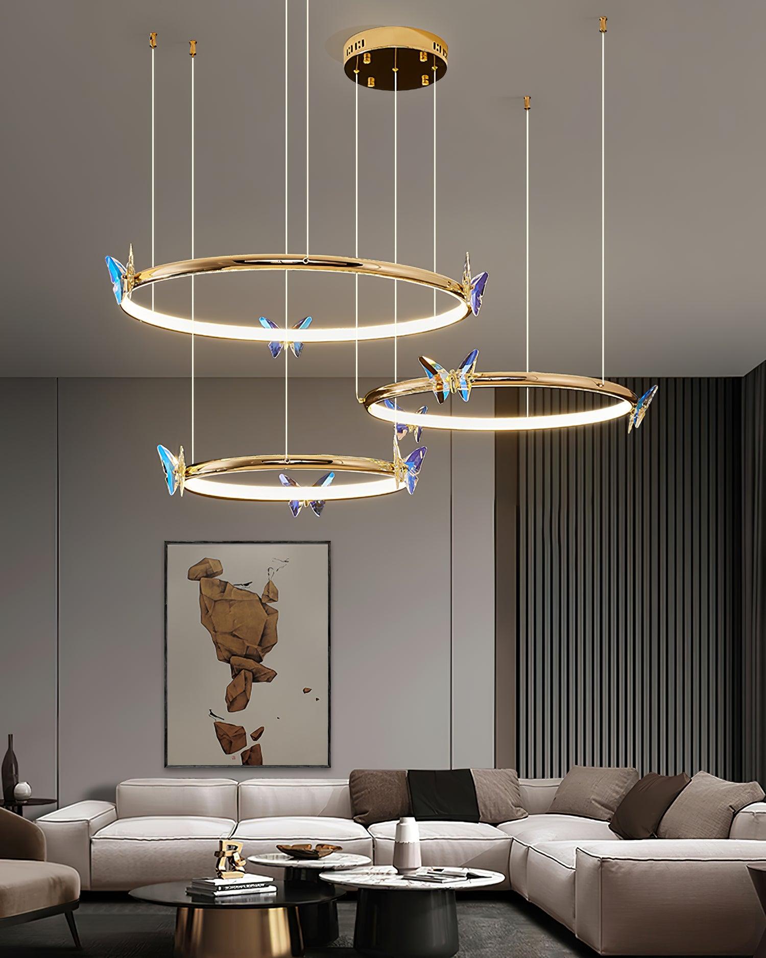 Blue Butterfly Chandelier - Lumpaz