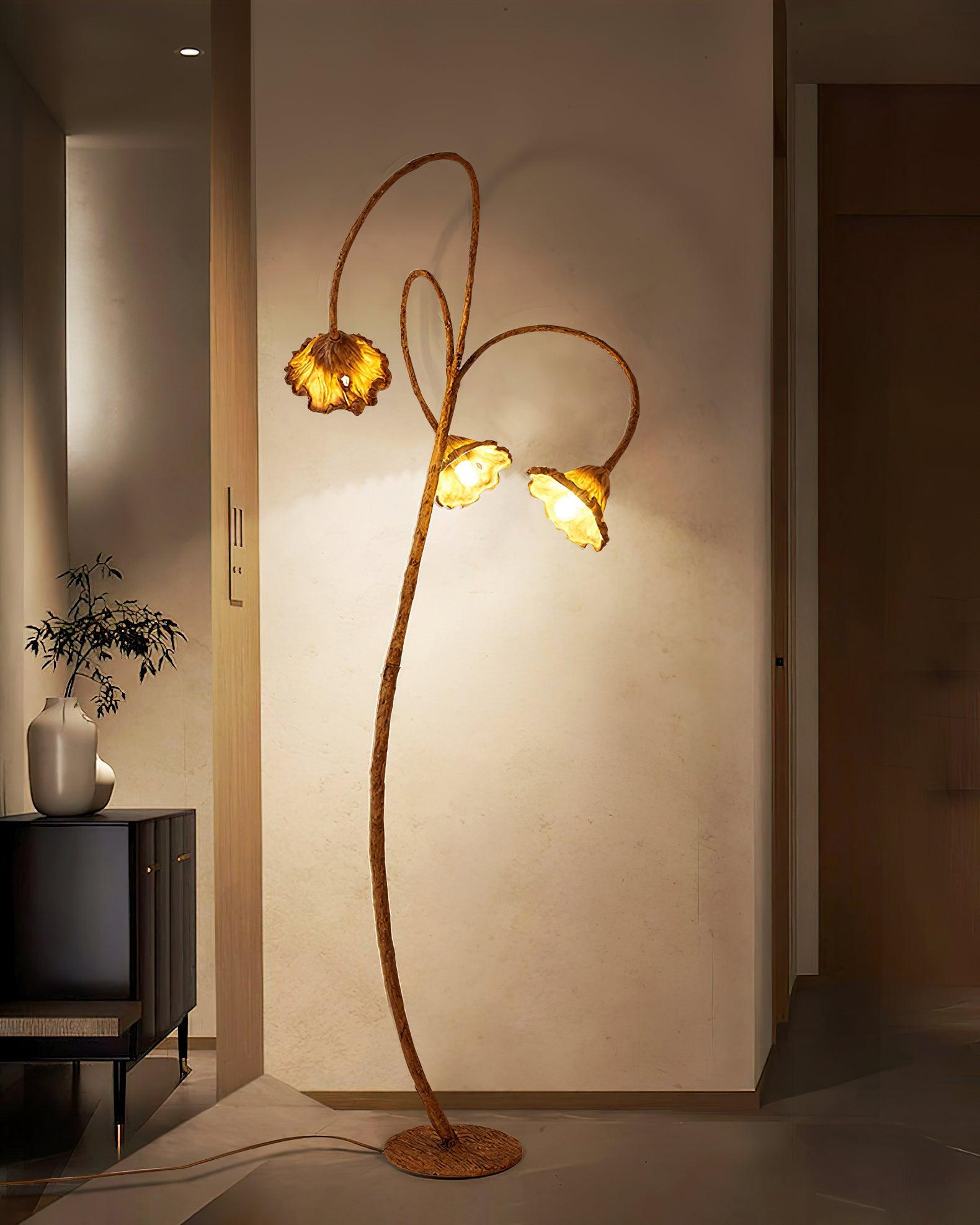 Artistic Lotus Leaf Floor Lamp - Lumpaz