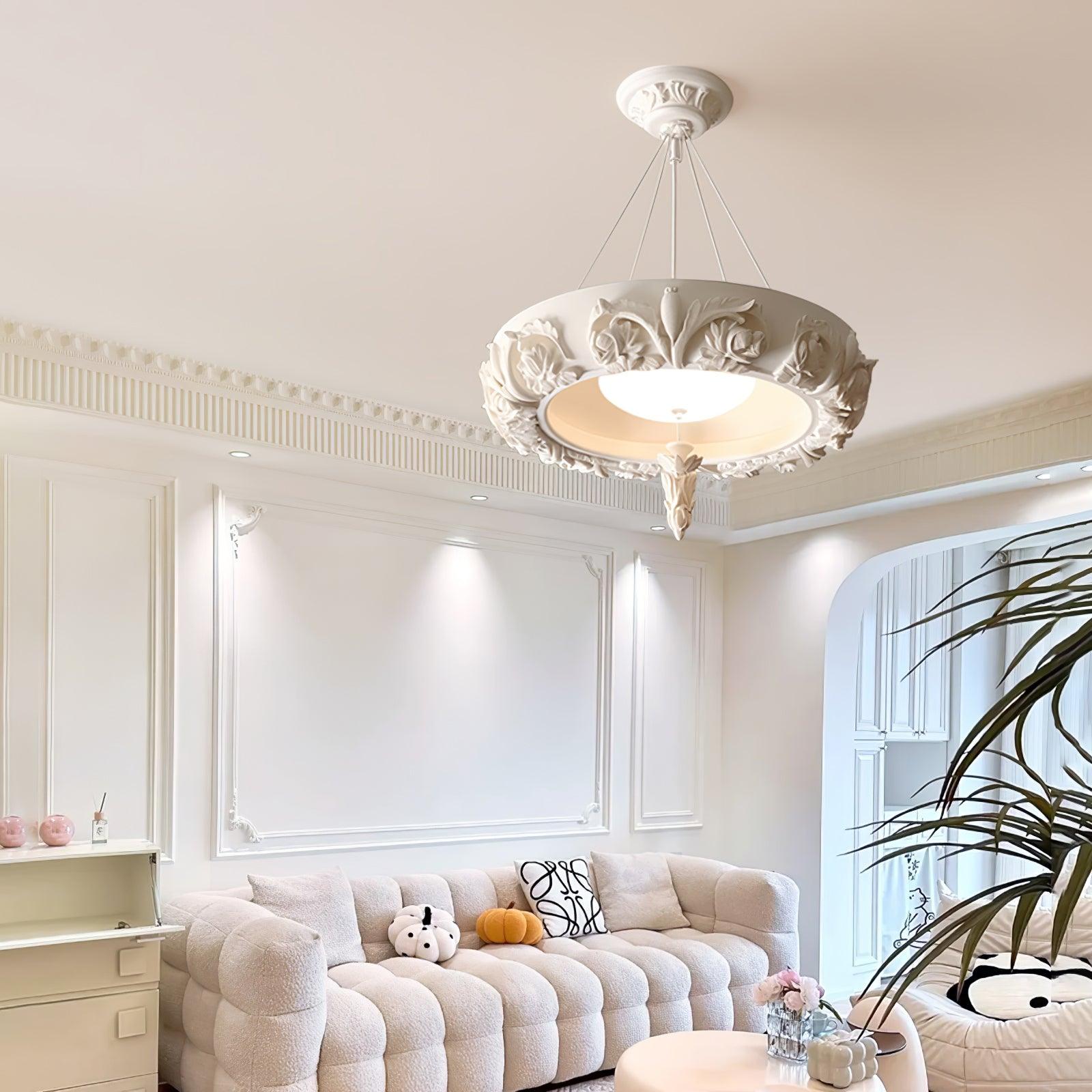 Artistic Carved Plaster Chandelier - Lumpaz