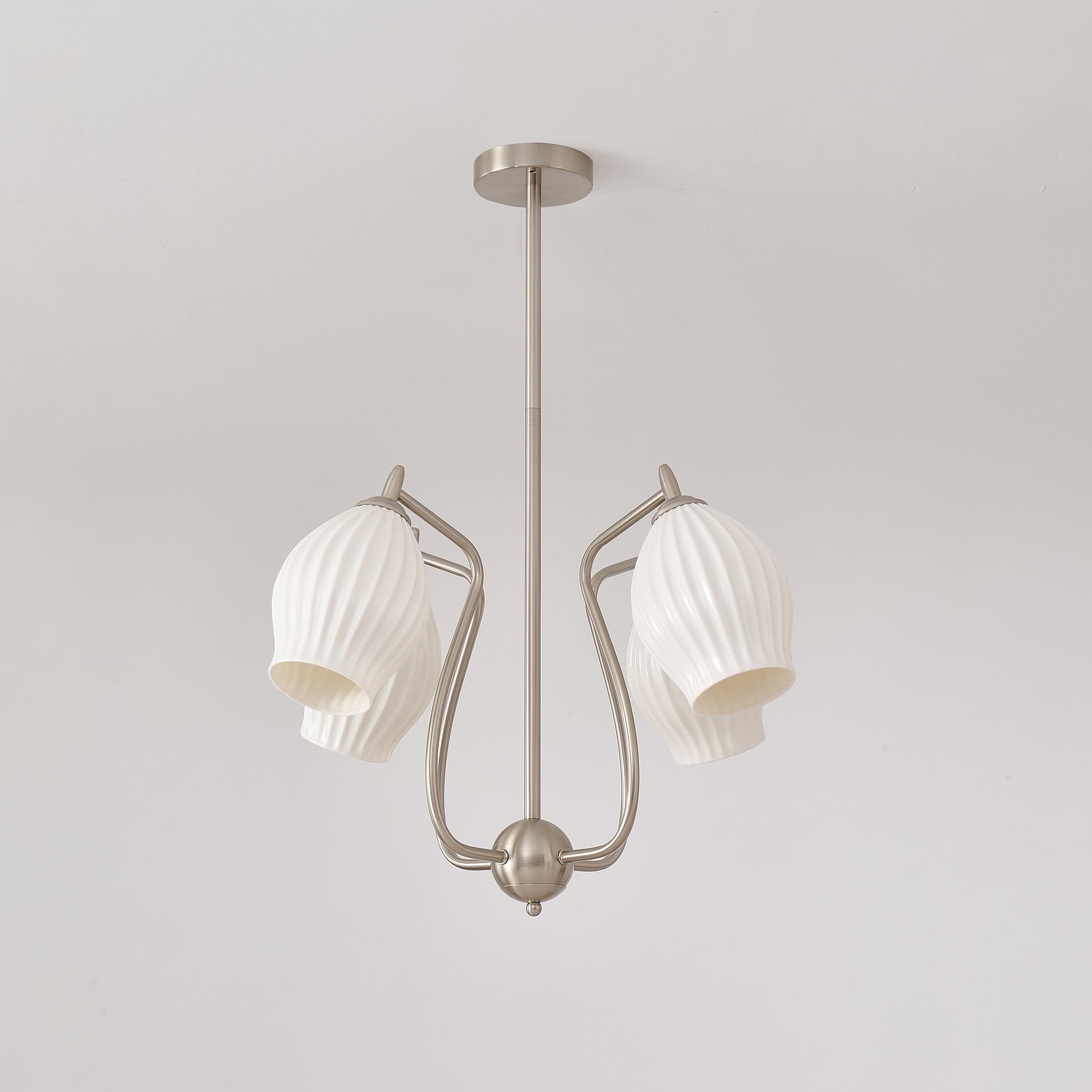 Ceramic Ribbed Chandelier - Lumpaz