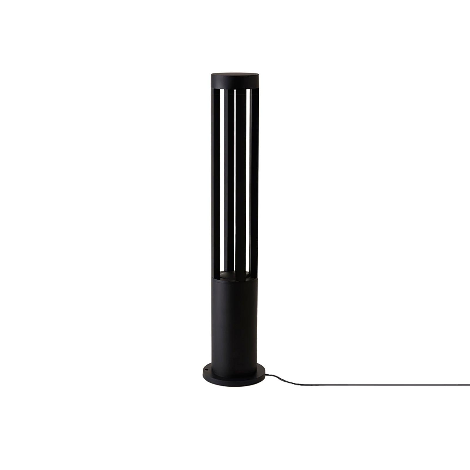 Black Cylindrical Garden Outdoor Light - Lumpaz