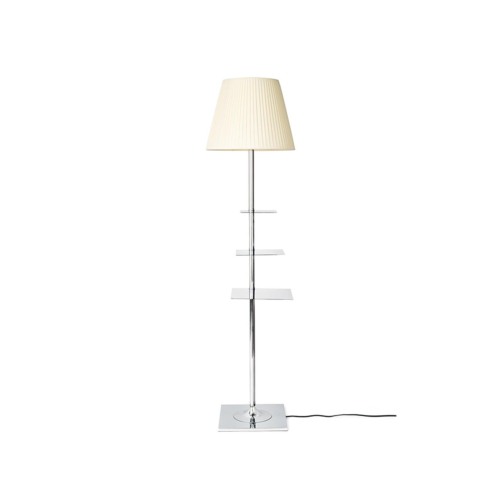 Chrome Prism Side Table Floor Lamp - Lumpaz