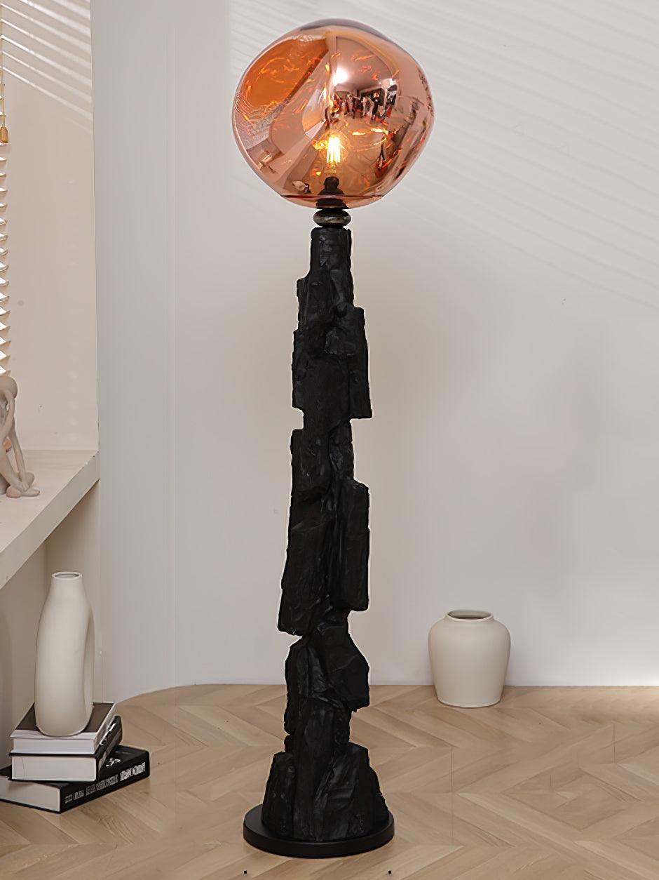 Charcoal Lava Floor Lamp - Lumpaz