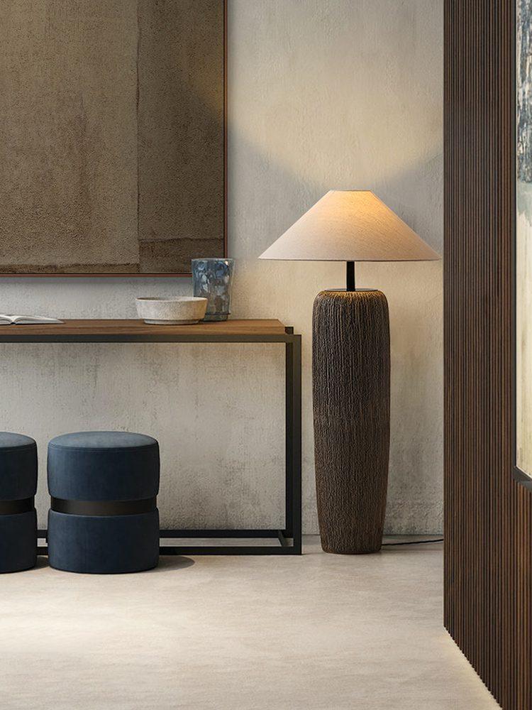 Weathered Wood Grain Floor Lamp - Lumpaz