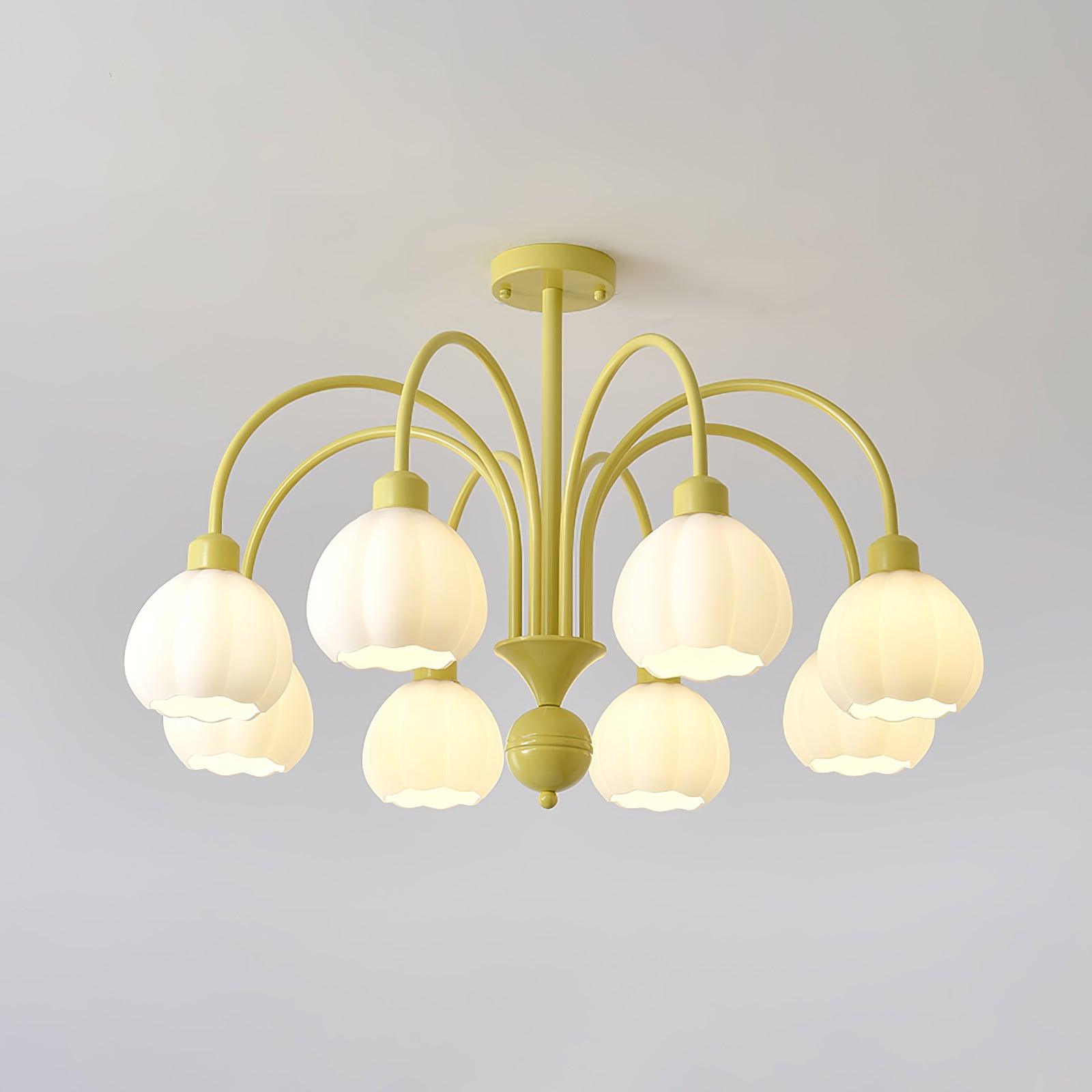 Cream Pumpkin Ball Chandelier - Lumpaz