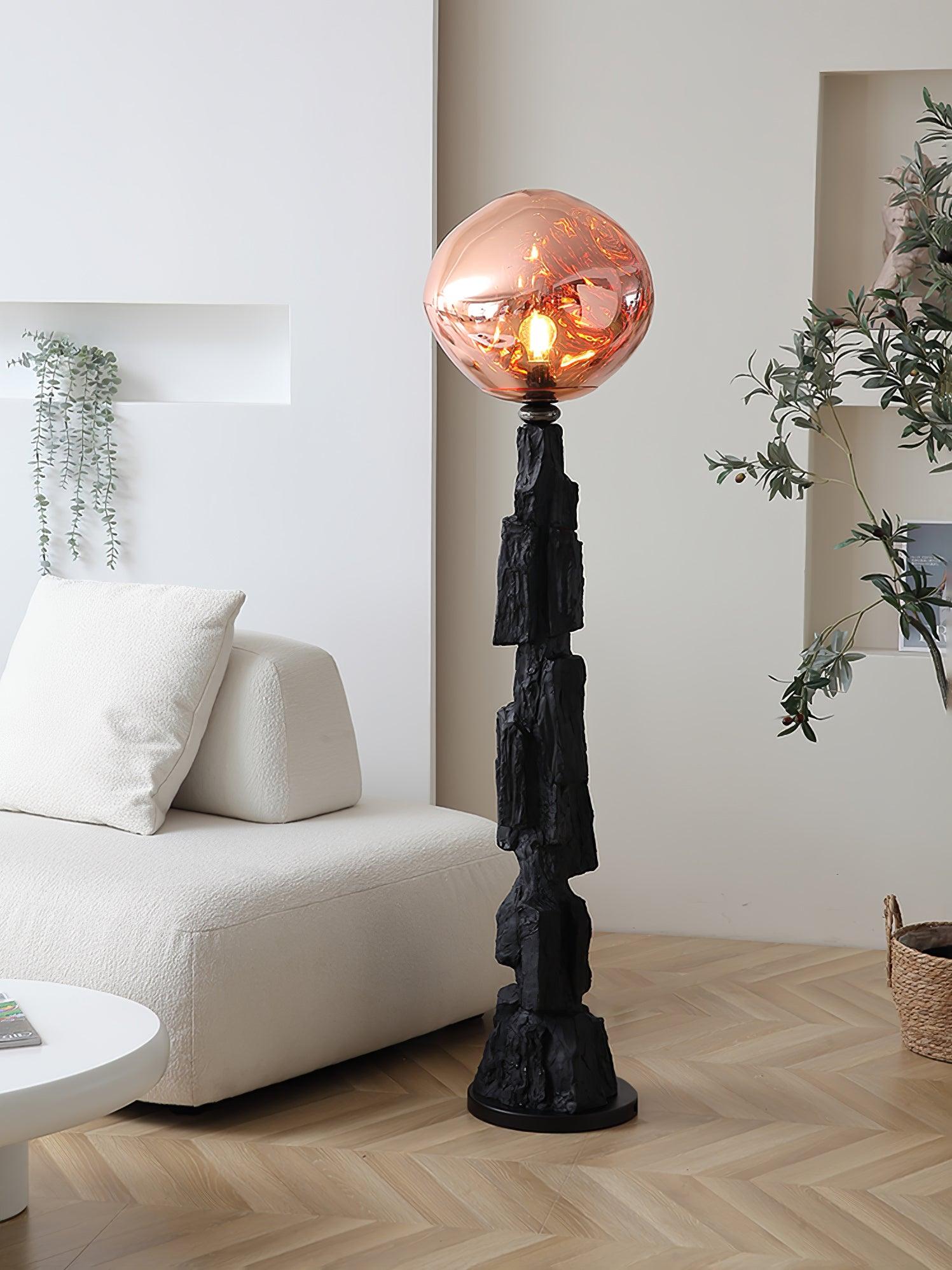 Charcoal Lava Floor Lamp - Lumpaz